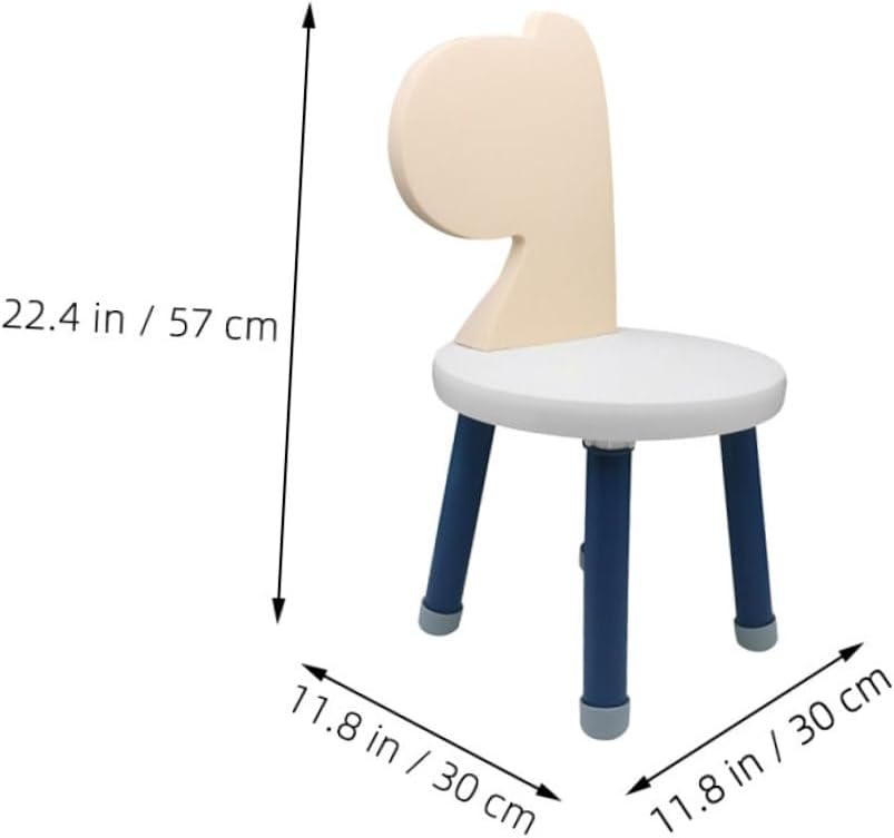 Plastic Children's Chair with Backrest Stable and Anti-Fall Design for Toddlers