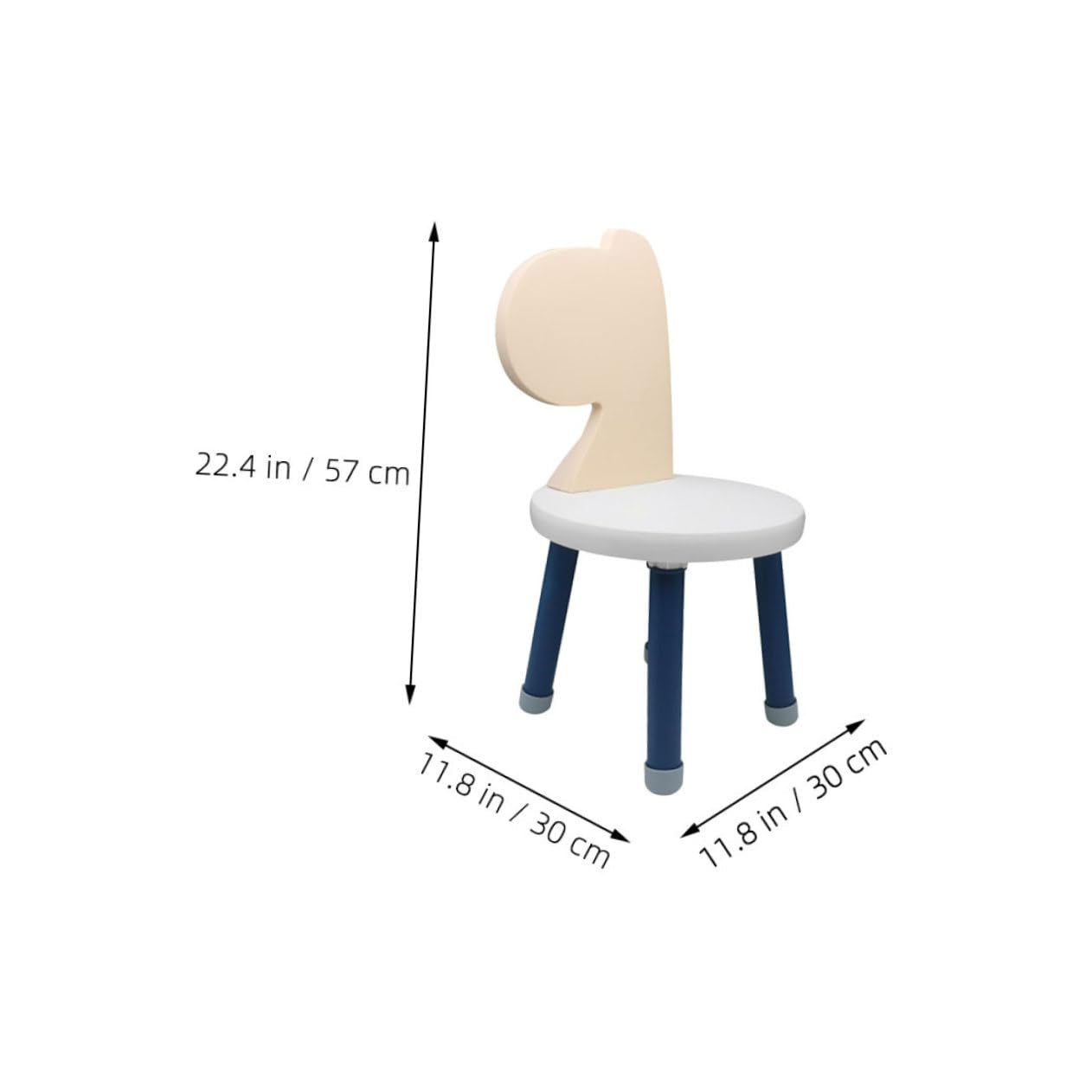 Plastic Children's Chair with Backrest Stable and Anti-Fall Design for Toddlers