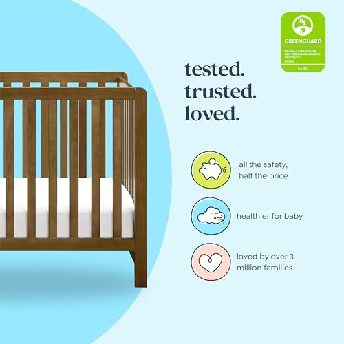 4-in-1 Convertible Baby Crib with Adjustable Mattress Heights