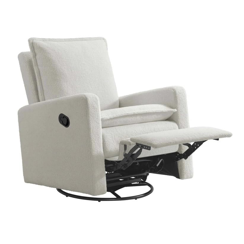 Upholstered Swivel Glider Recliner Nursery Chair