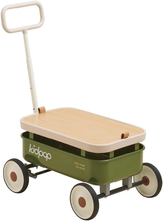PULA-Wild 3-in-1 Kids' Pull-Along Wagon Toddlers Push Walker for 2.5-8