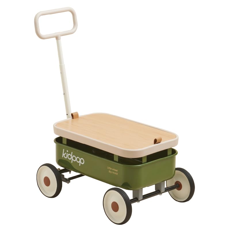 PULA-Wild 3-in-1 Kids' Pull-Along Wagon Toddlers Push Walker for 2.5-8