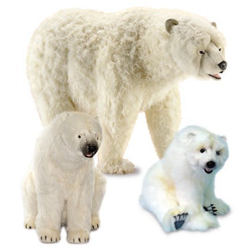 Life Size Polar Bear 54" Long