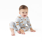Horses - Blue - Long Sleeve Cowboy Romper