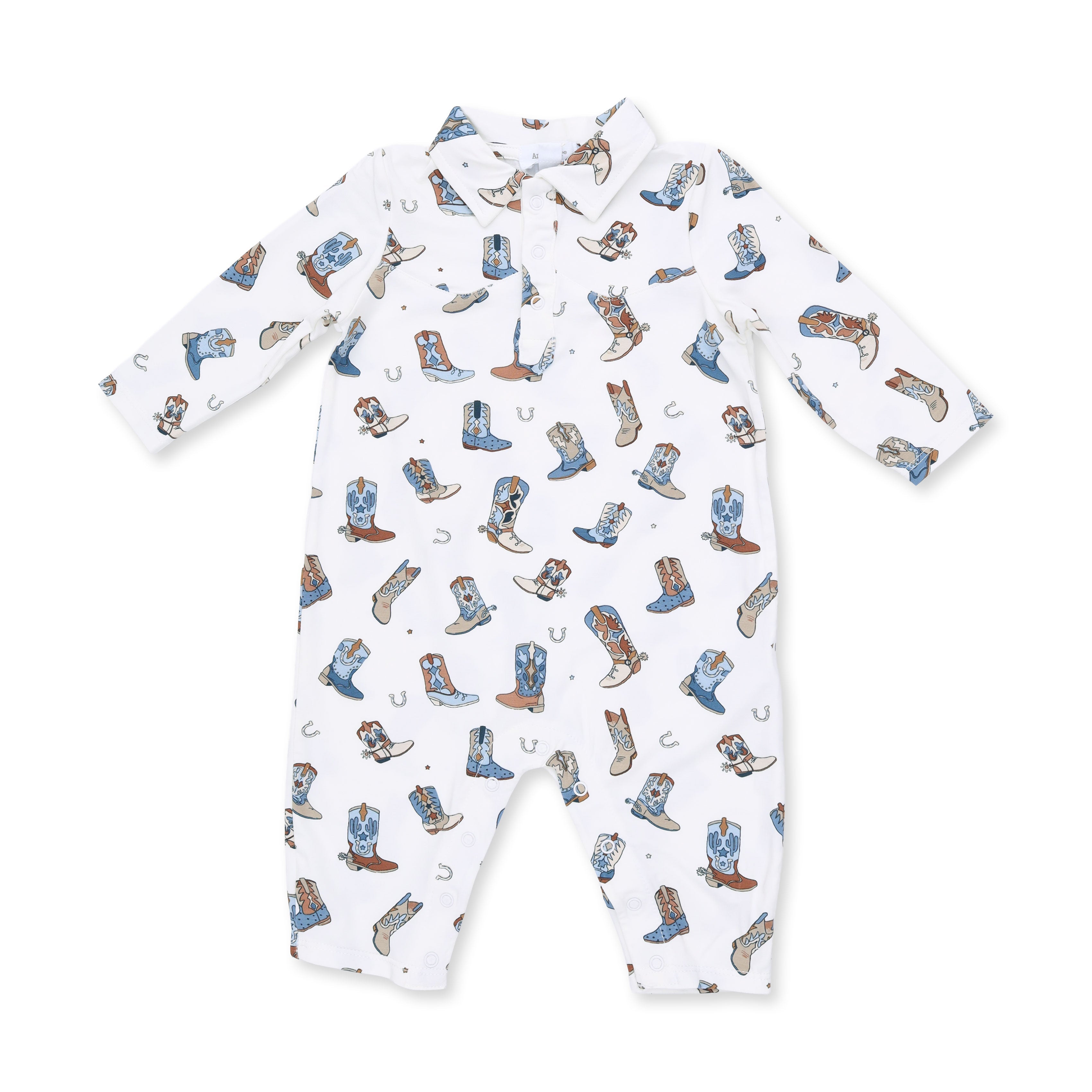 Buckaroo Boots - Long Sleeve Cowboy Romper