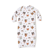 Woodland Animal Faces - Lap Shoulder Gown