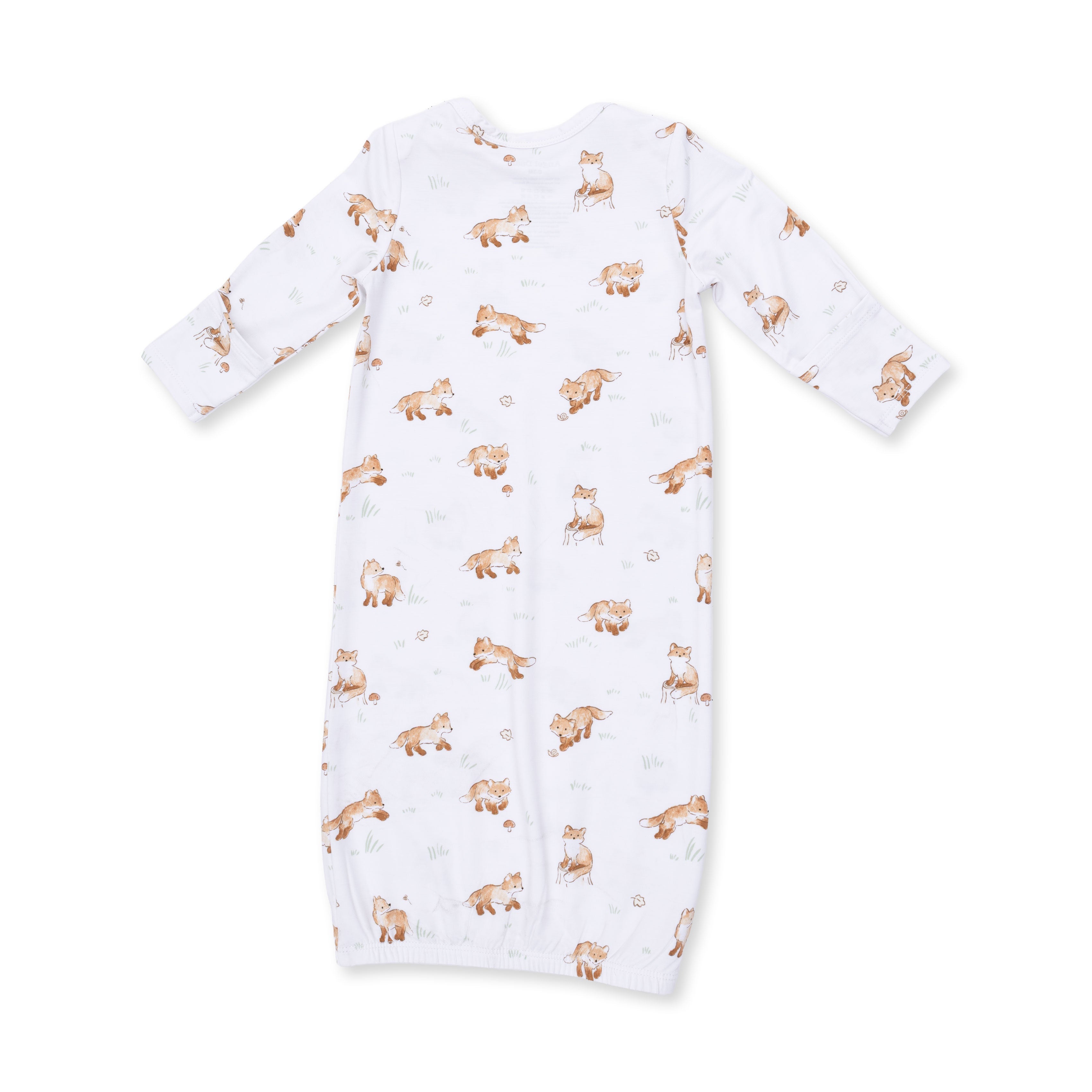 Little Explorer Fox - Lap Shoulder Gown and Knotted Hat
