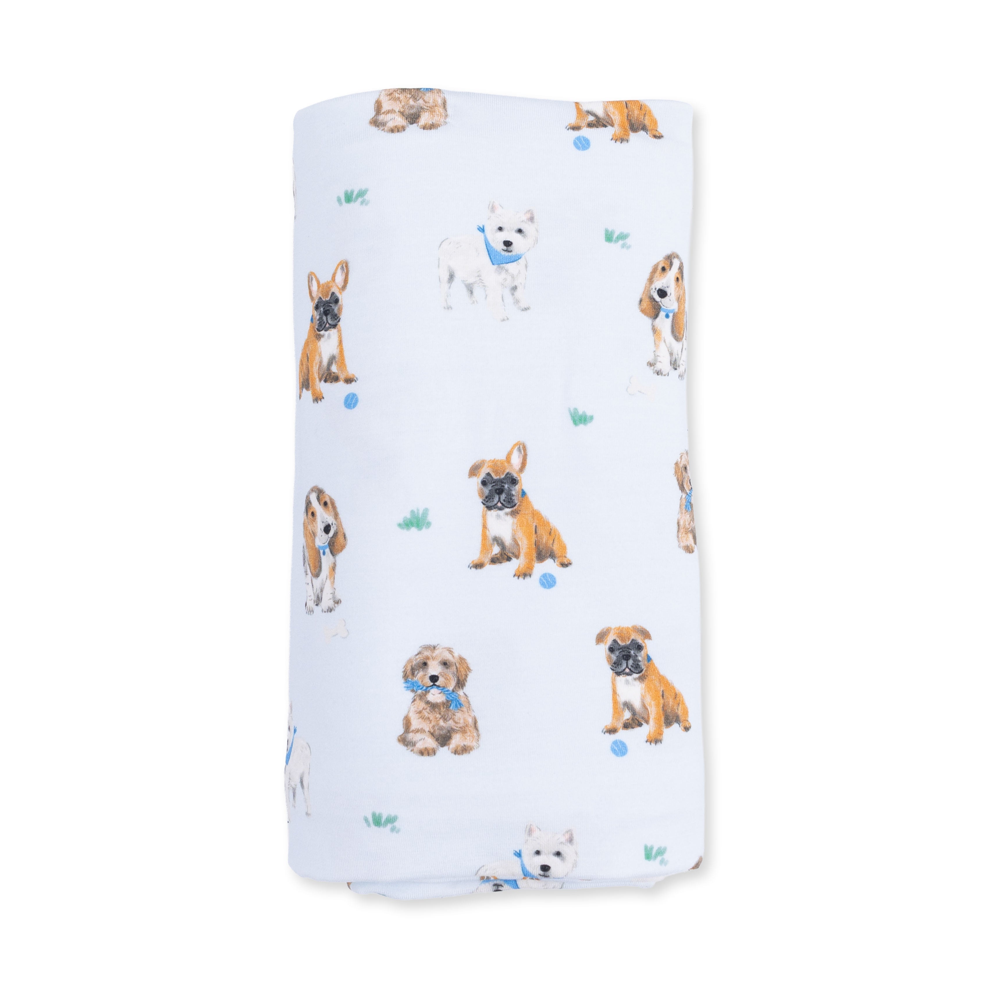 Bestie Dogs Blue - Swaddle Blanket