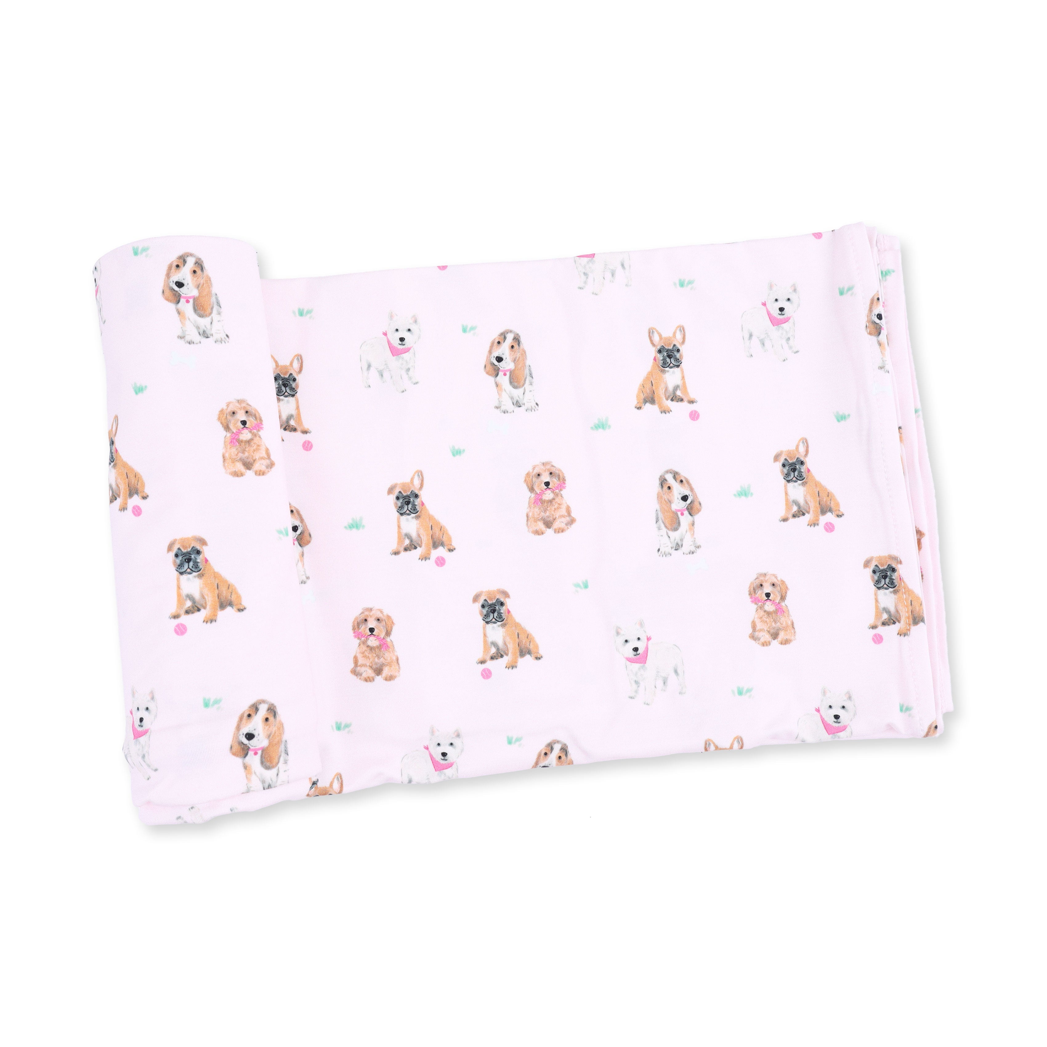 Bestie Dogs Pink - Swaddle Blanket
