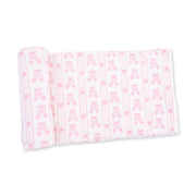 Ballet Shoes Ribbon Stripe - Swaddle Blanket