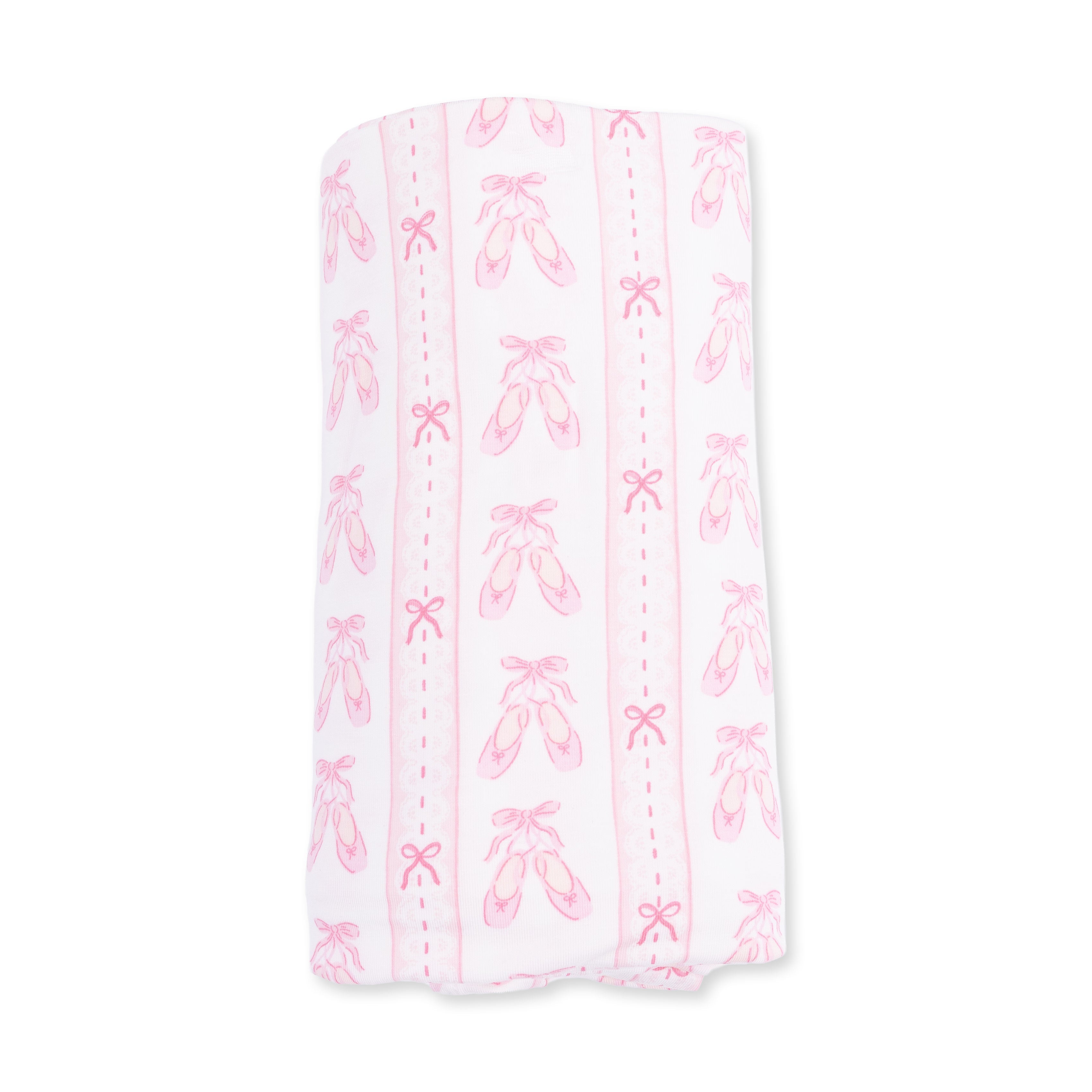 Ballet Shoes Ribbon Stripe - Swaddle Blanket