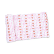 Football Bow Stripe - Swaddle Blanket