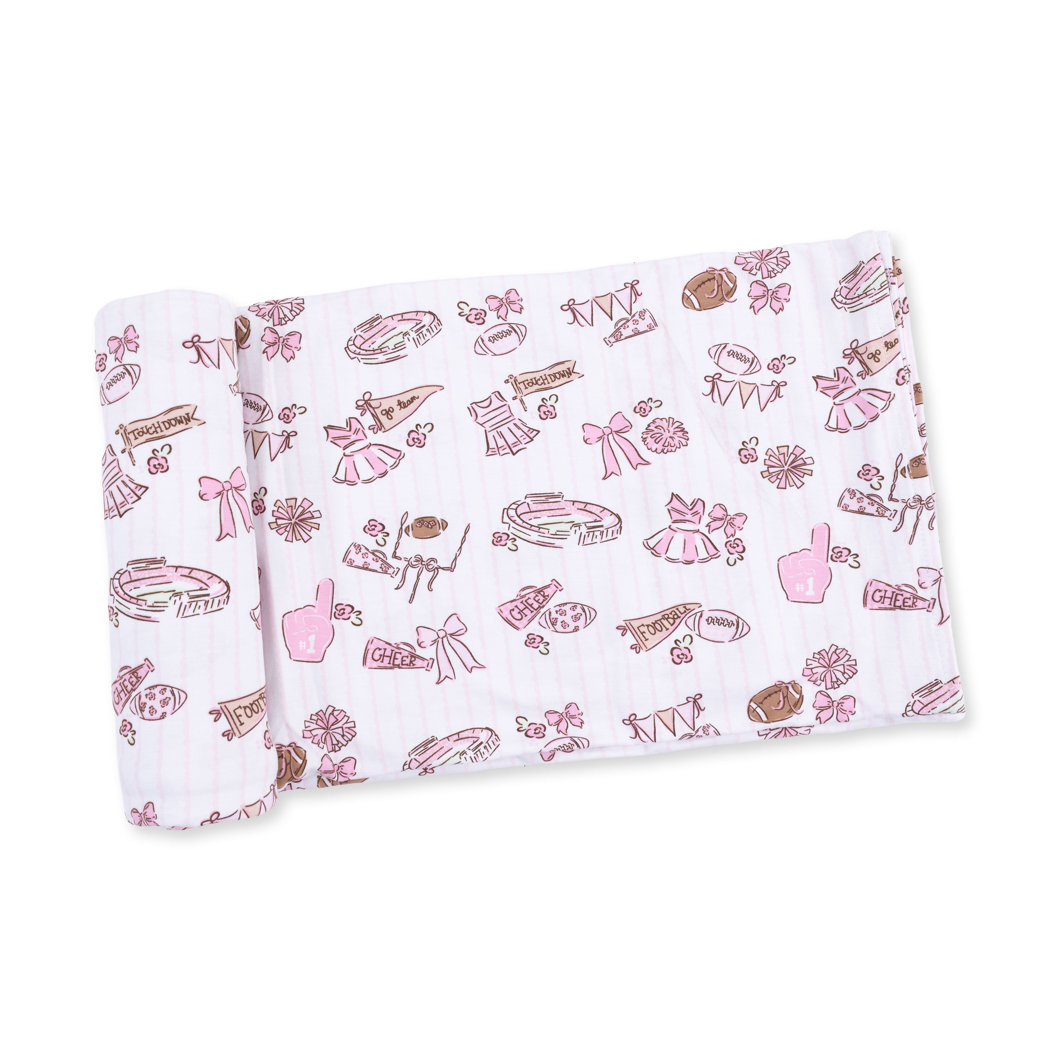 Football Cheer Nursery - Swaddle Blanket