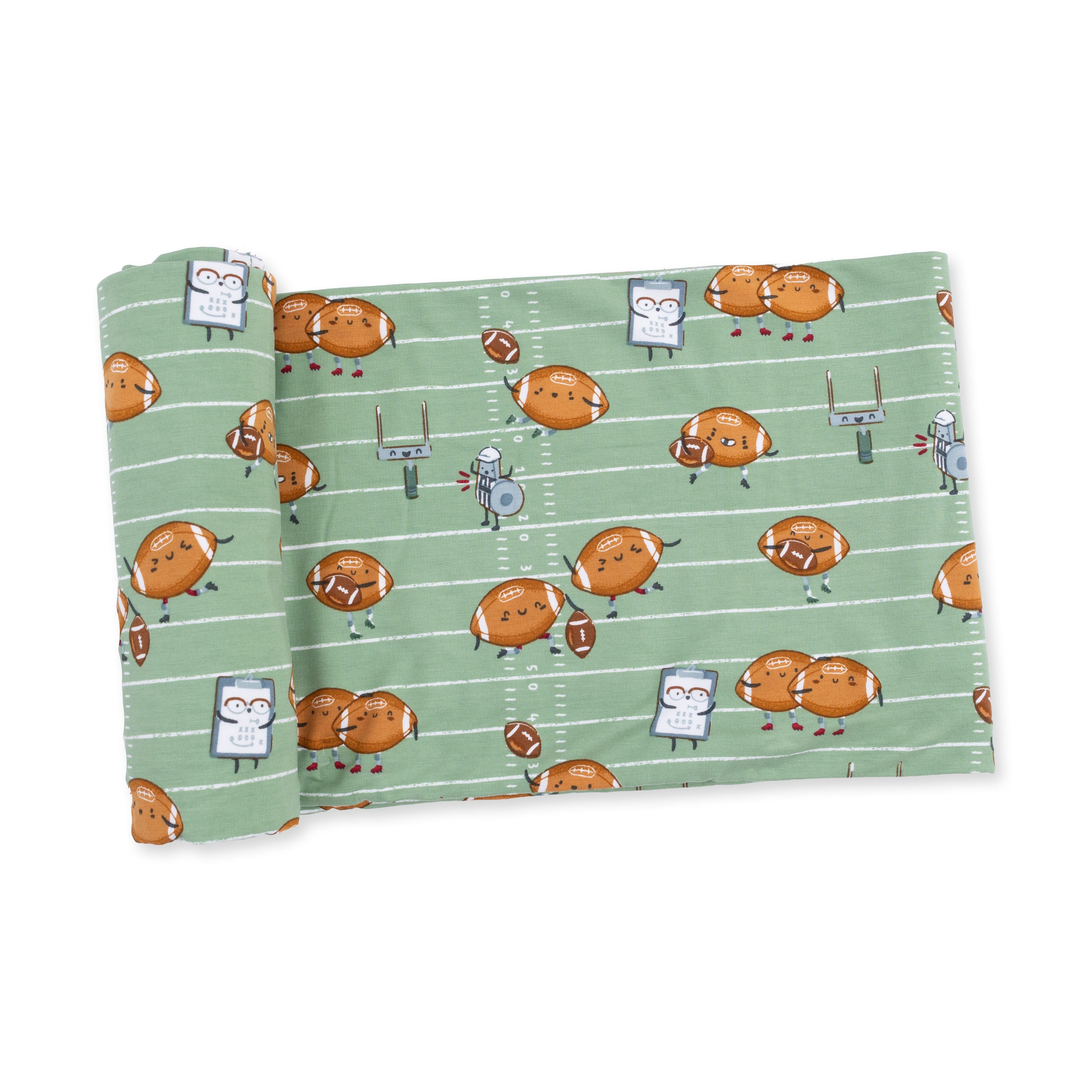 Footballs Playing Football - Swaddle Blanket