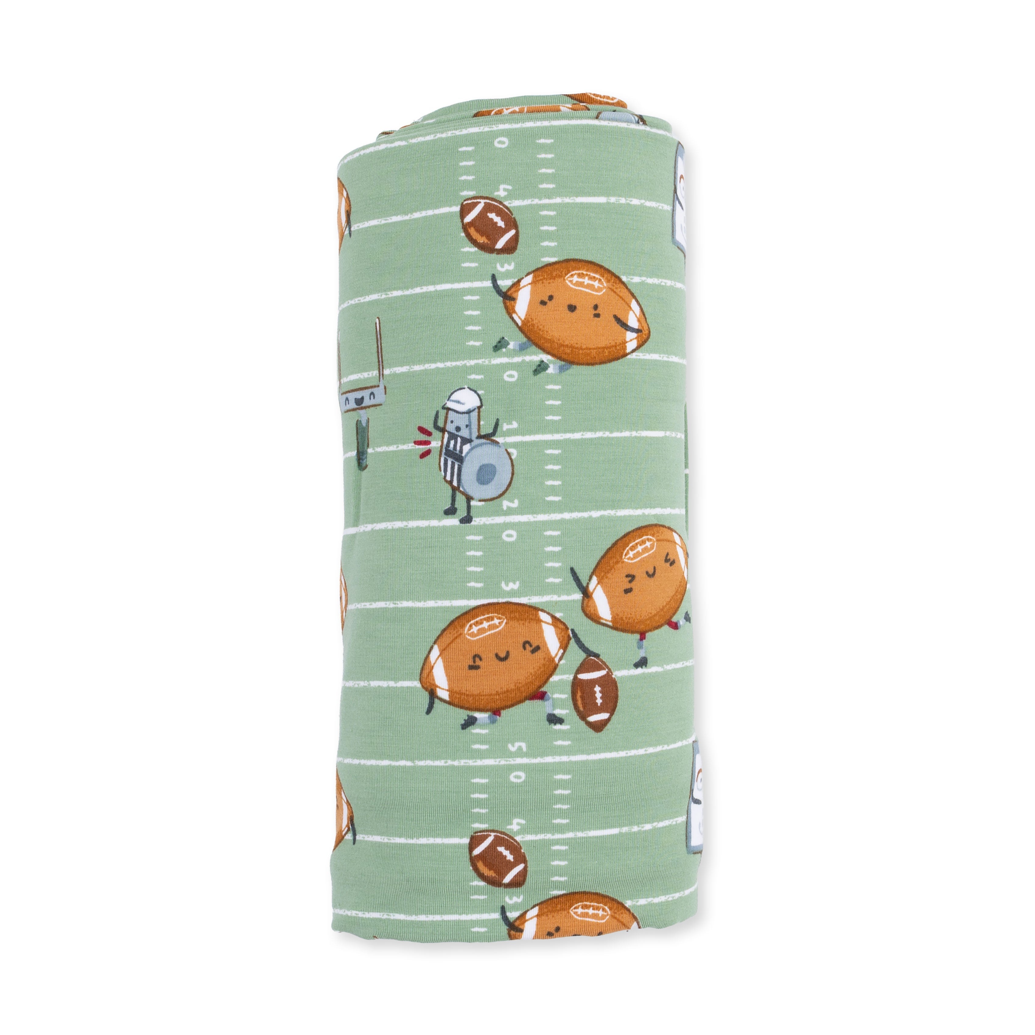 Footballs Playing Football - Swaddle Blanket
