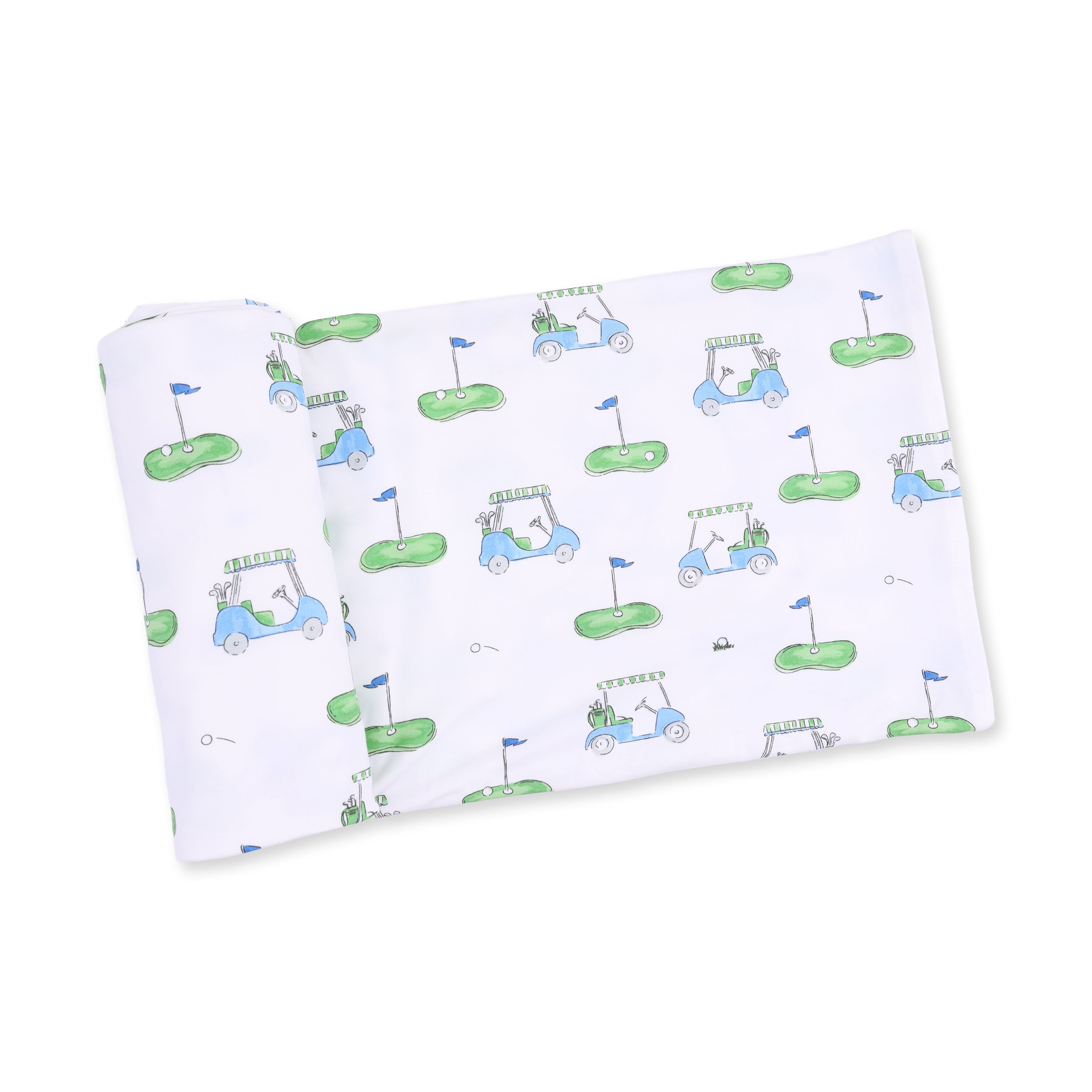 Golf Carts Blue - Swaddle Blanket
