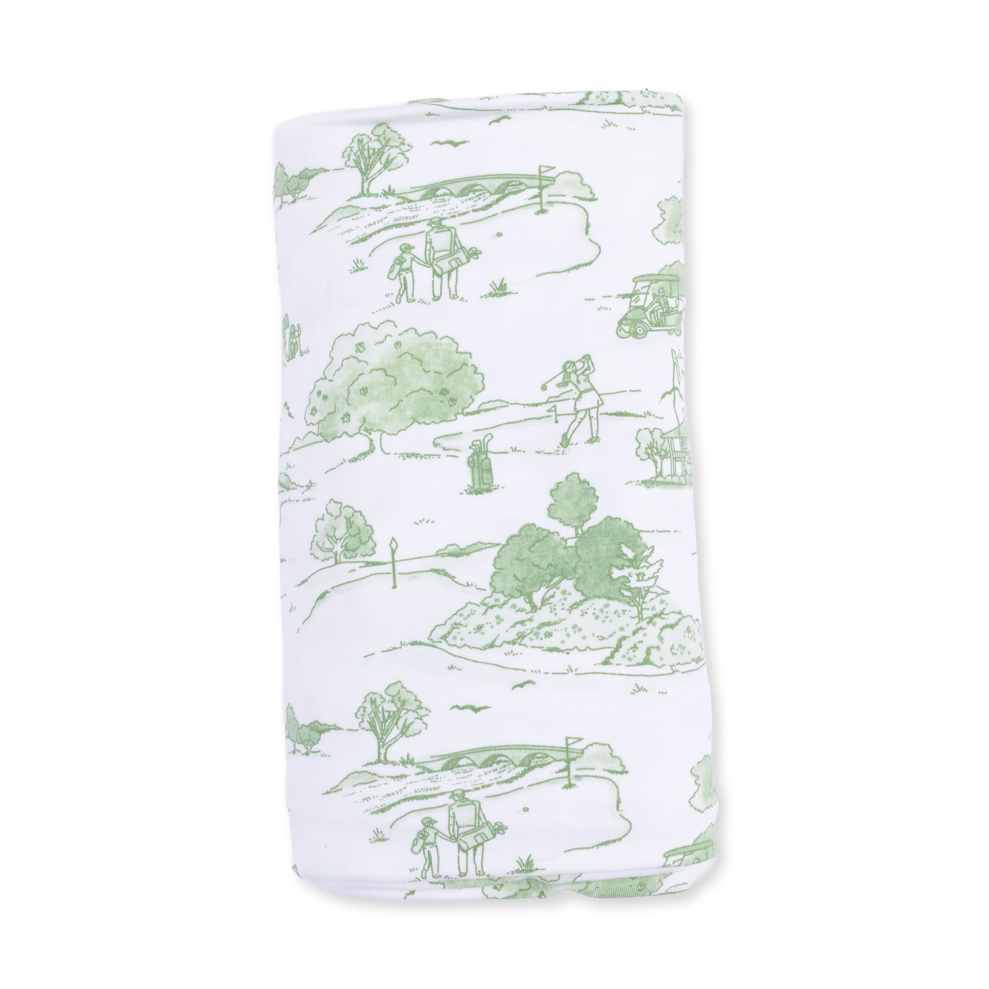 Golf Toile Green - Swaddle Blanket
