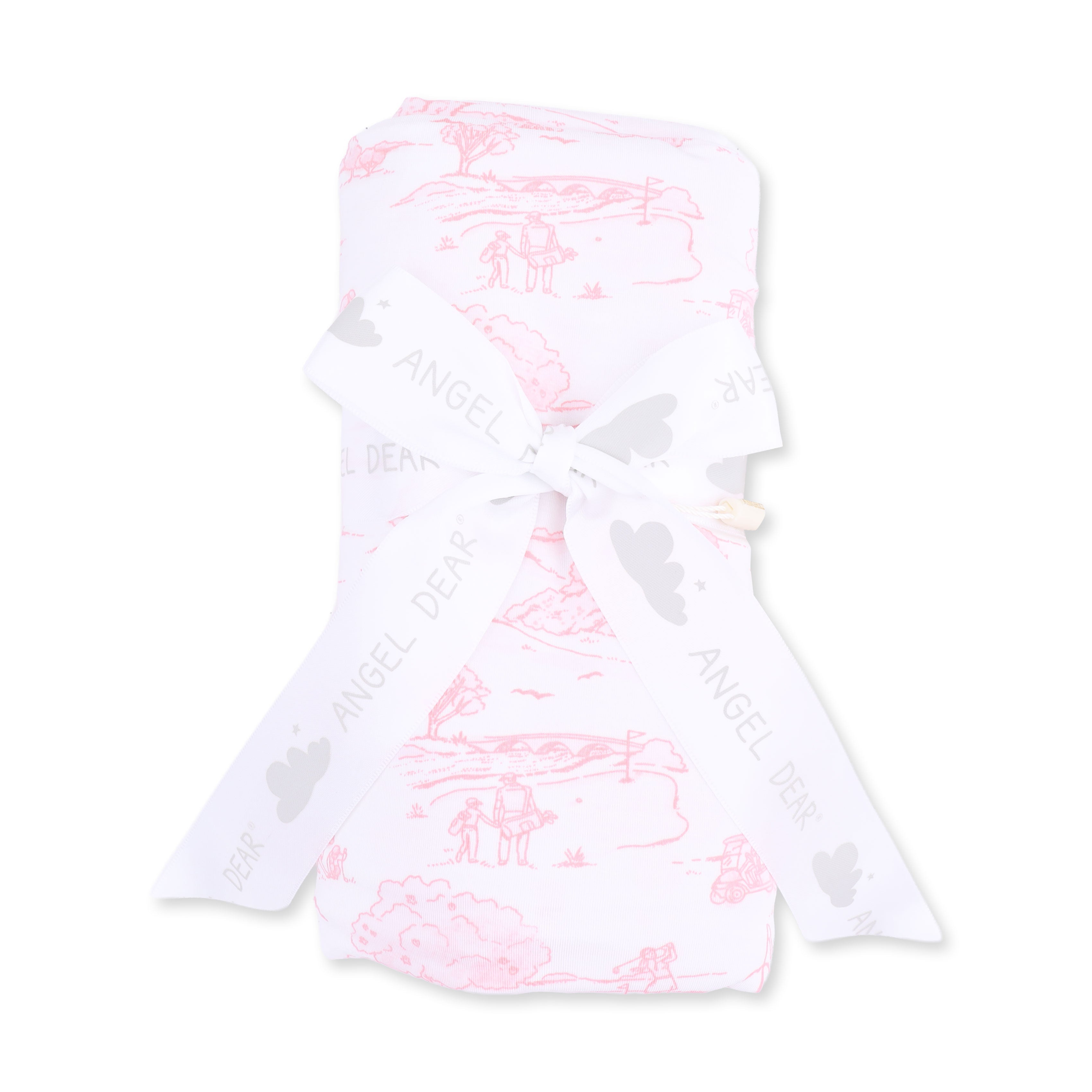 Golf Toile Pink - Swaddle Blanket