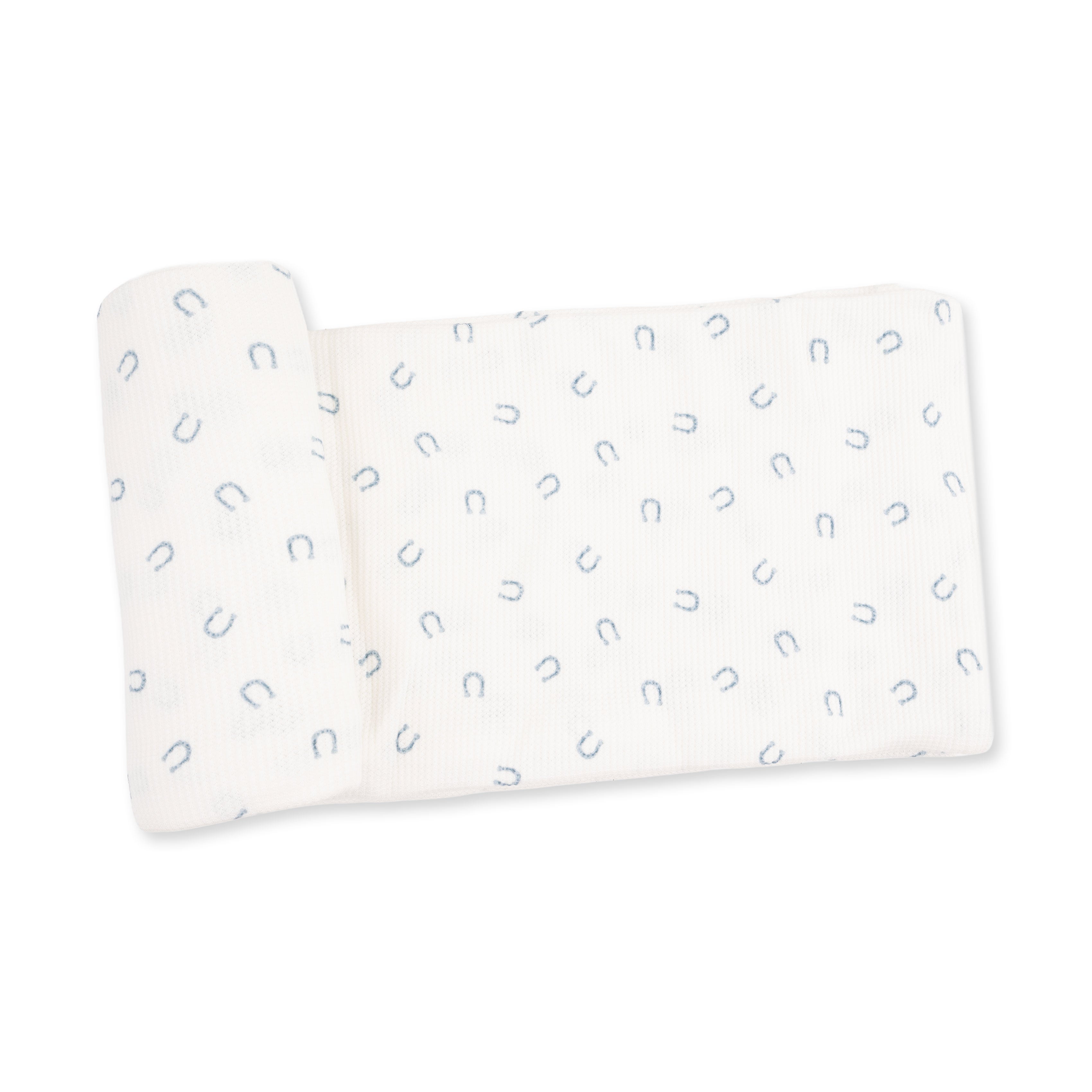 Little Horseshoes Blue - Swaddle Blanket