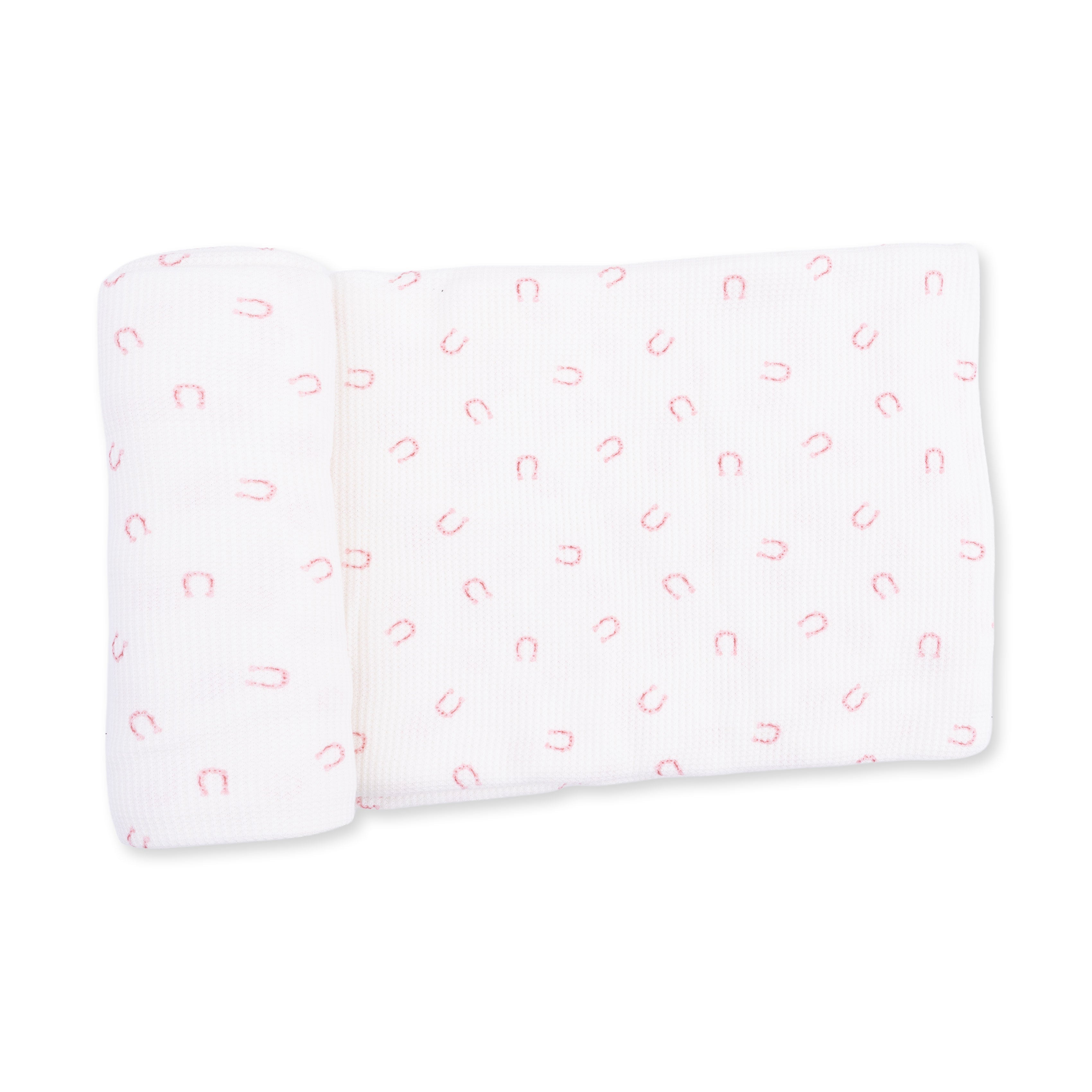 Little Horseshoes Pink - Swaddle Blanket