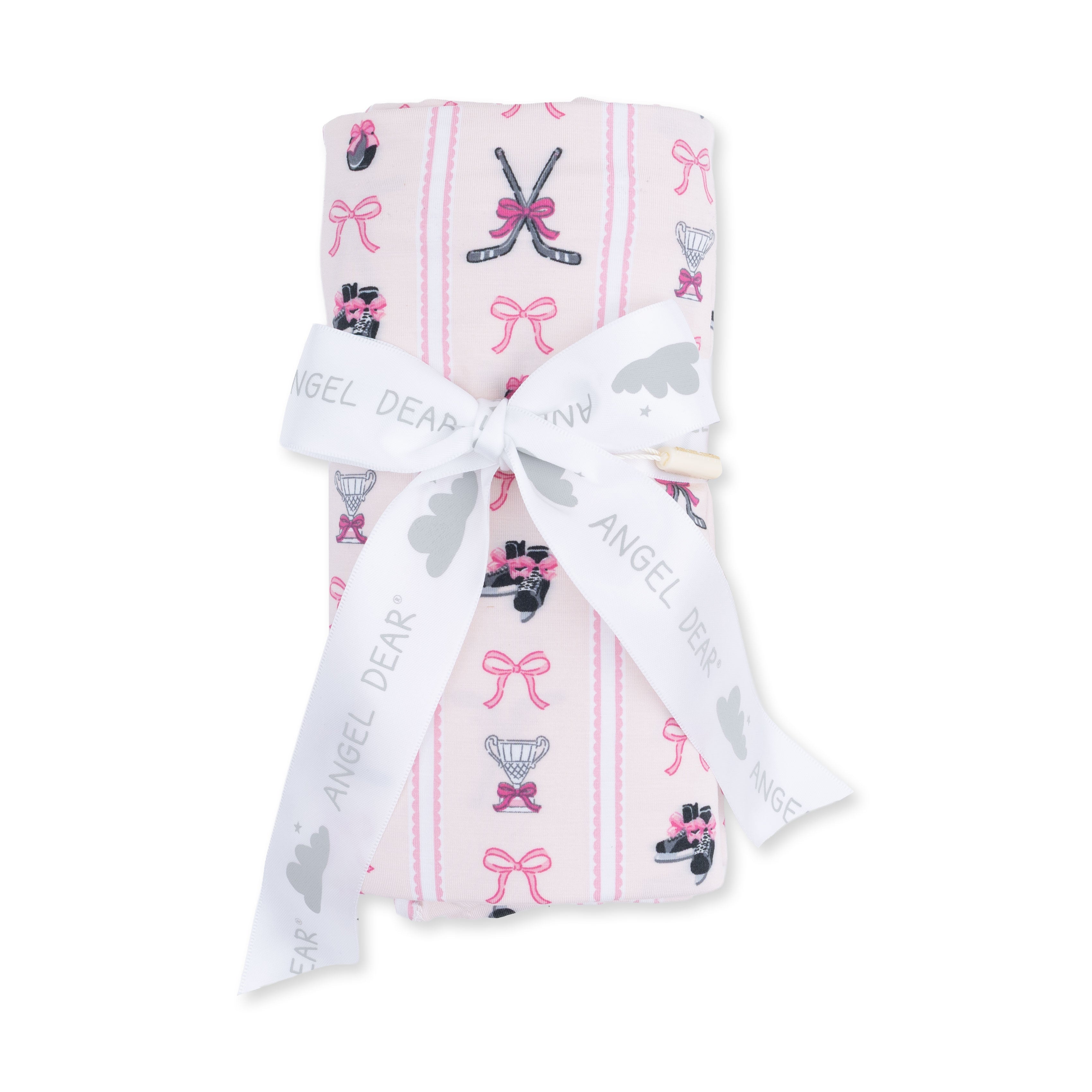 Megan's Bowtiful Hockey Stripe - Swaddle Blanket
