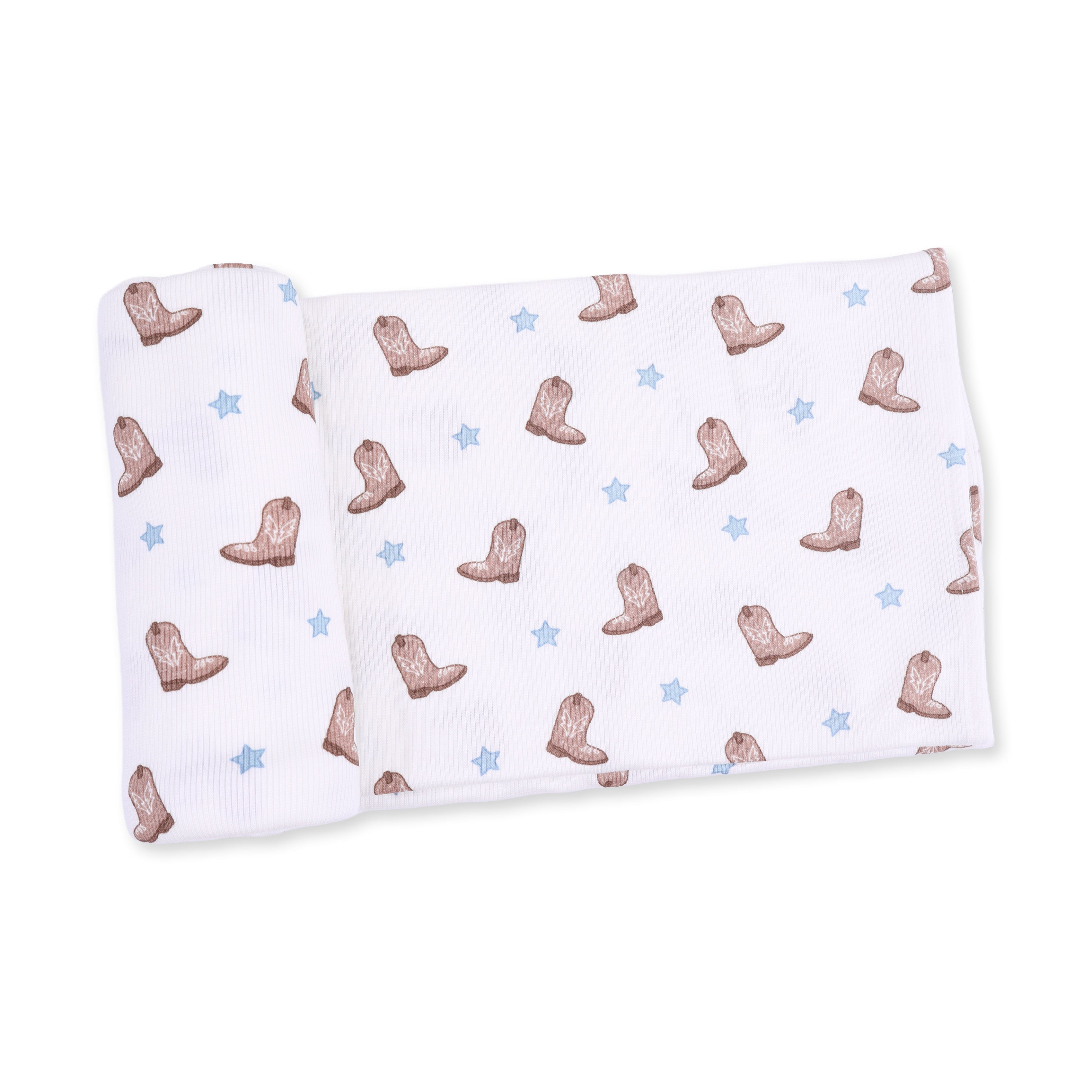 Mini Cowboy Boots - Swaddle Blanket