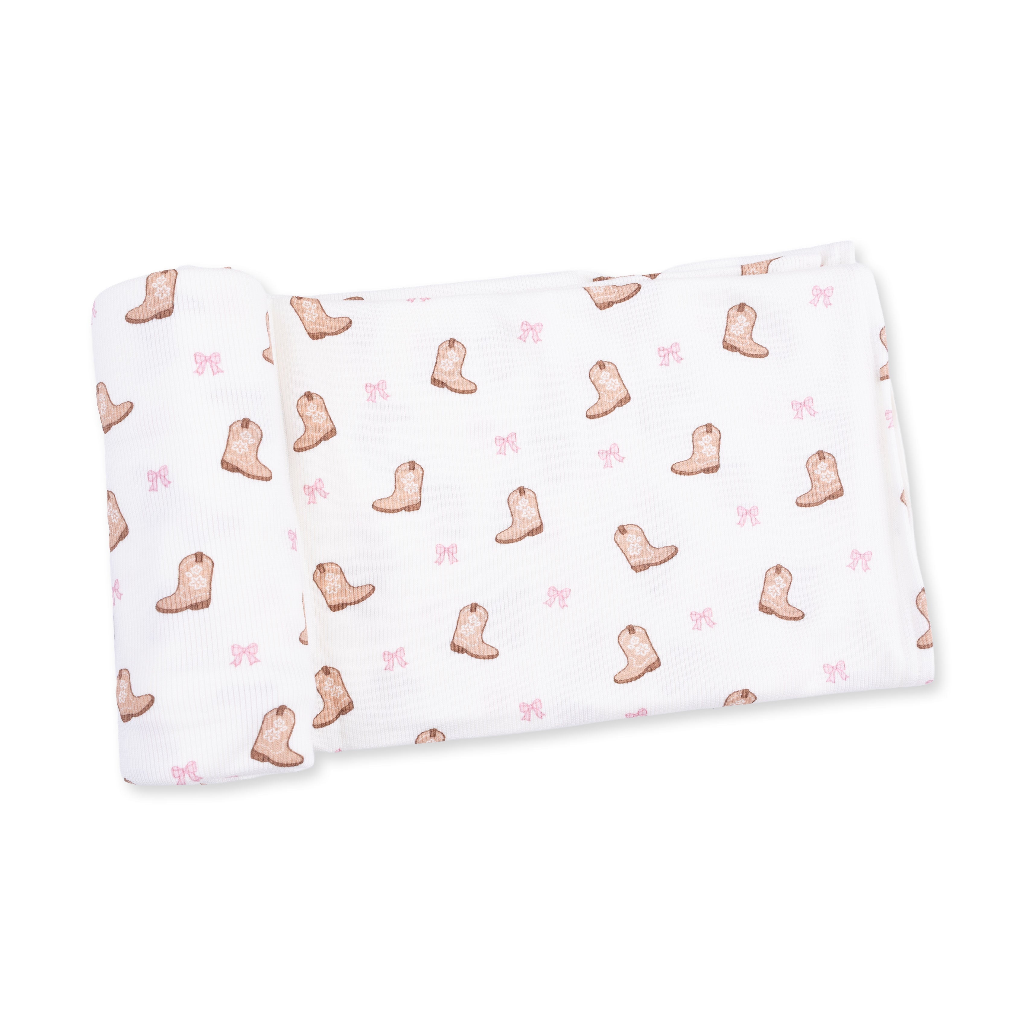 Mini Cowgirl Boots - Swaddle Blanket