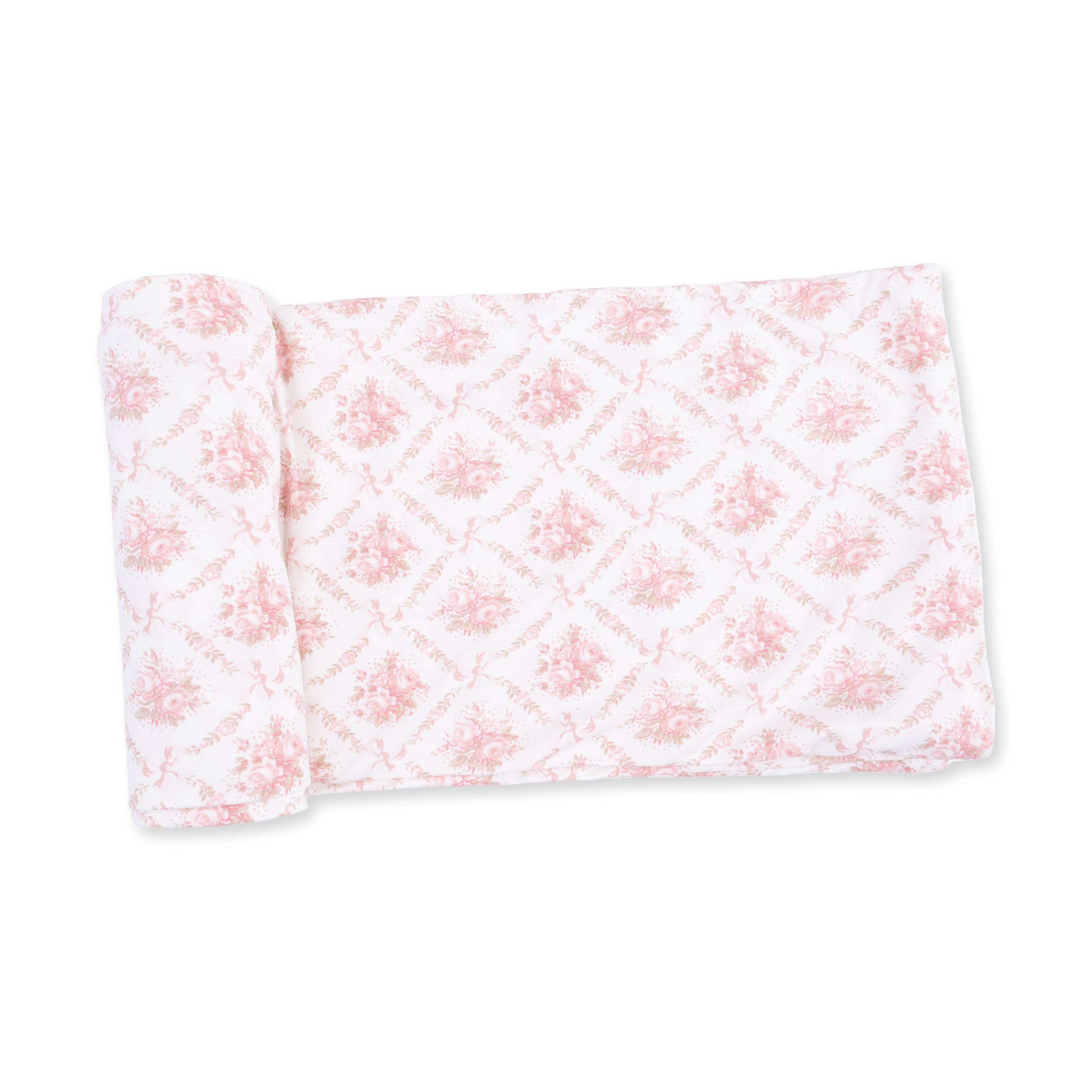 Rose Bow Lattice - Swaddle Blanket