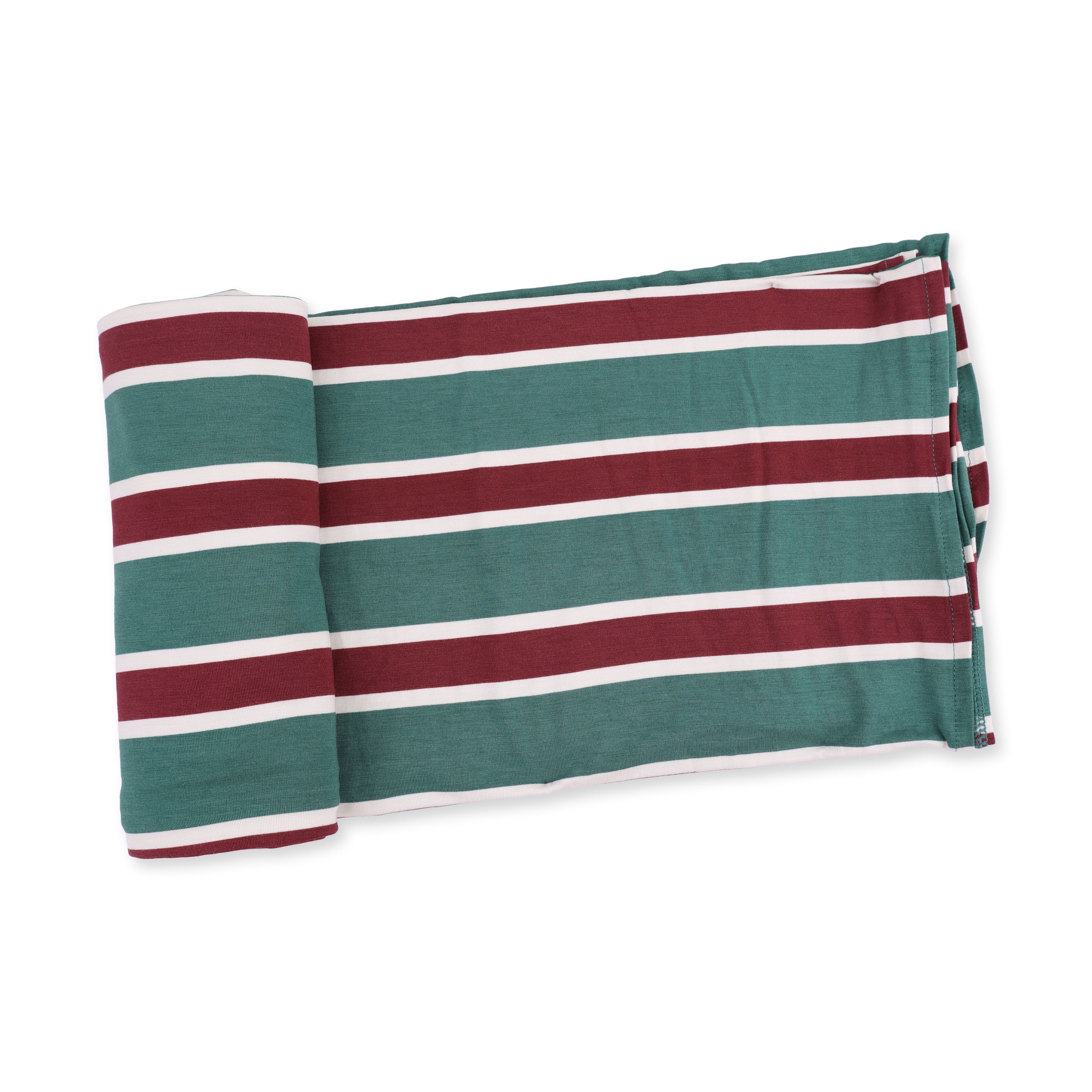 Rugby Stripe Green - Swaddle Blanket