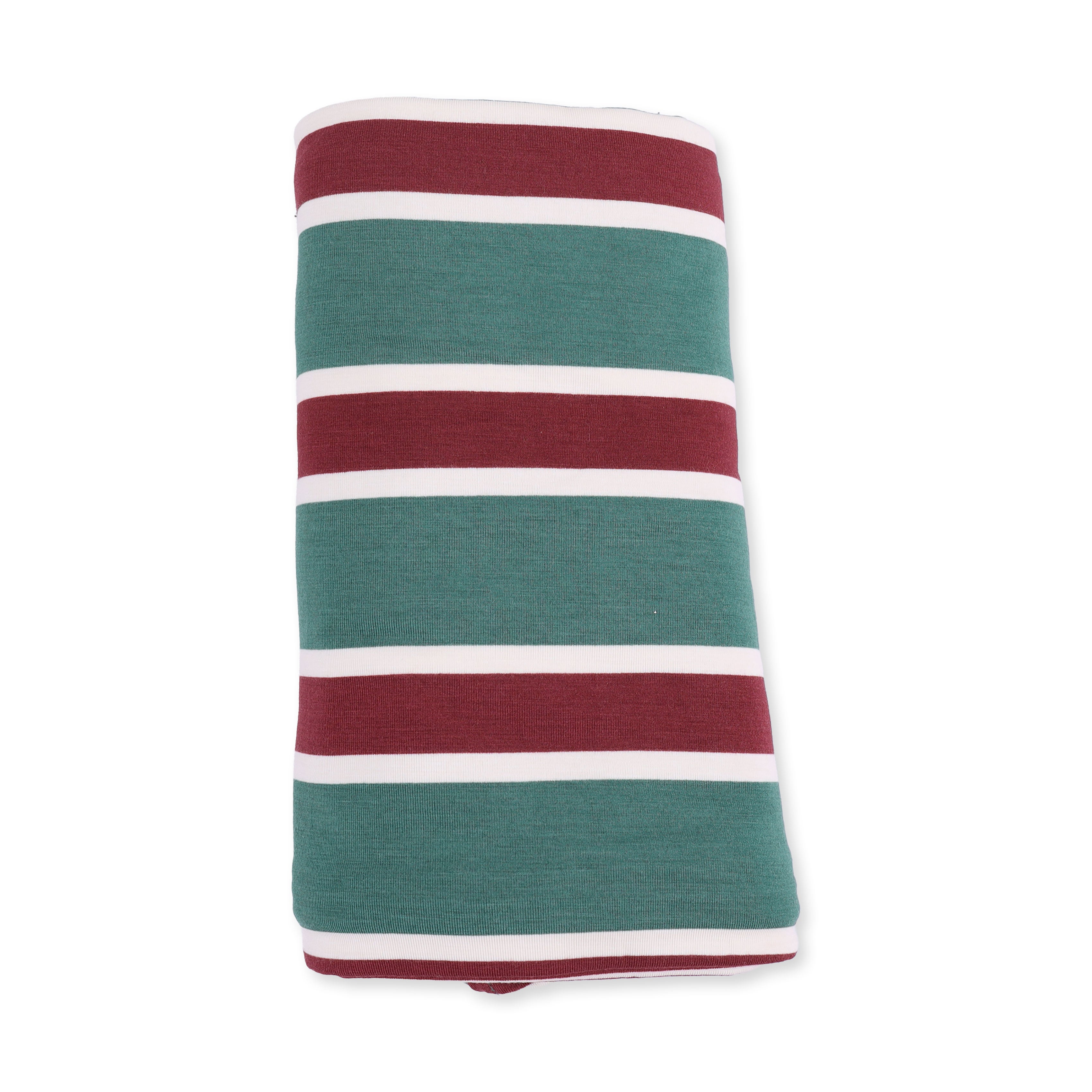 Rugby Stripe Green - Swaddle Blanket