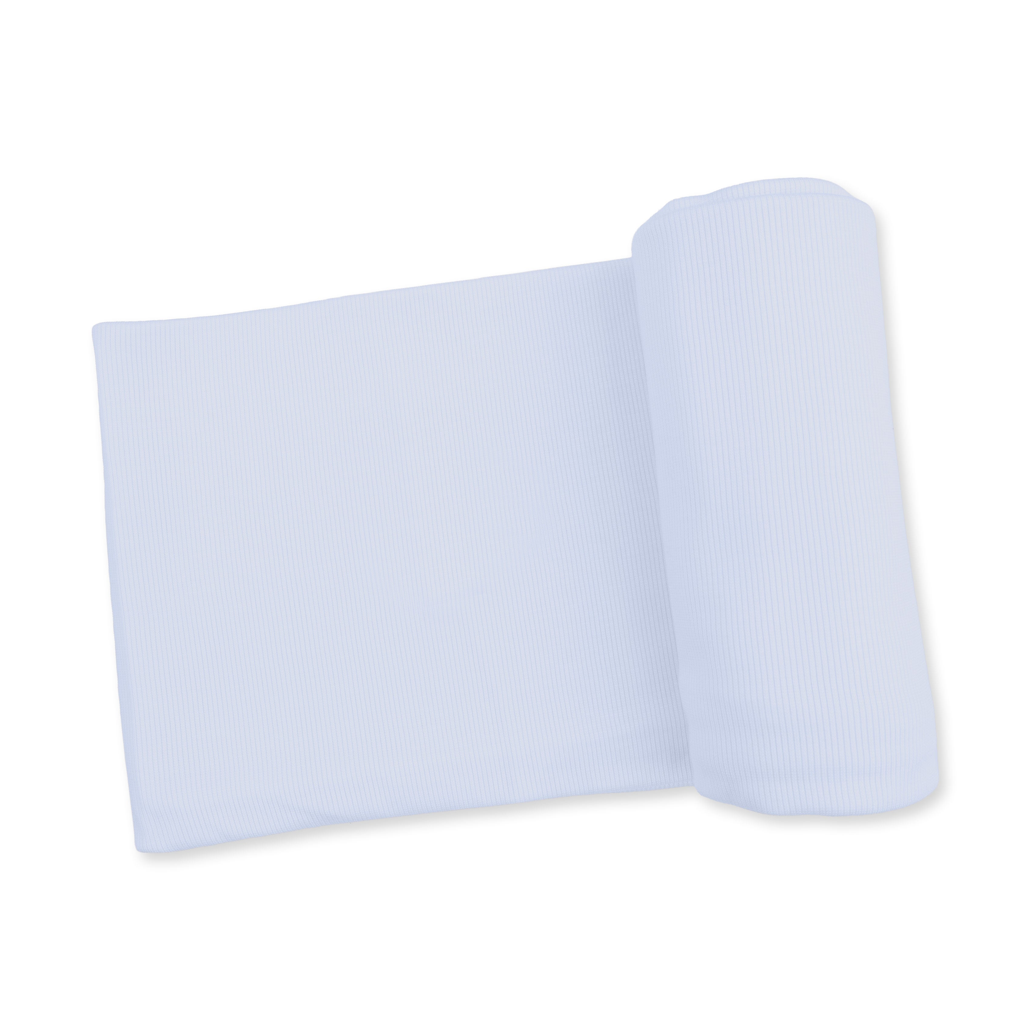 Solid Sheer Blue Rib - Swaddle Blanket
