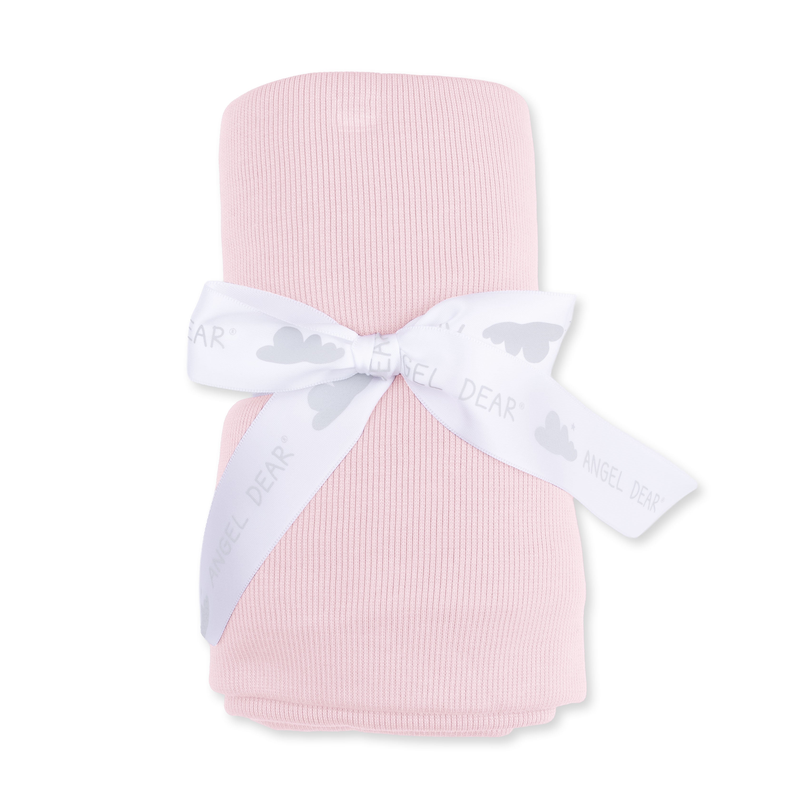 Solid Veiled Pink Rib - Swaddle Blanket