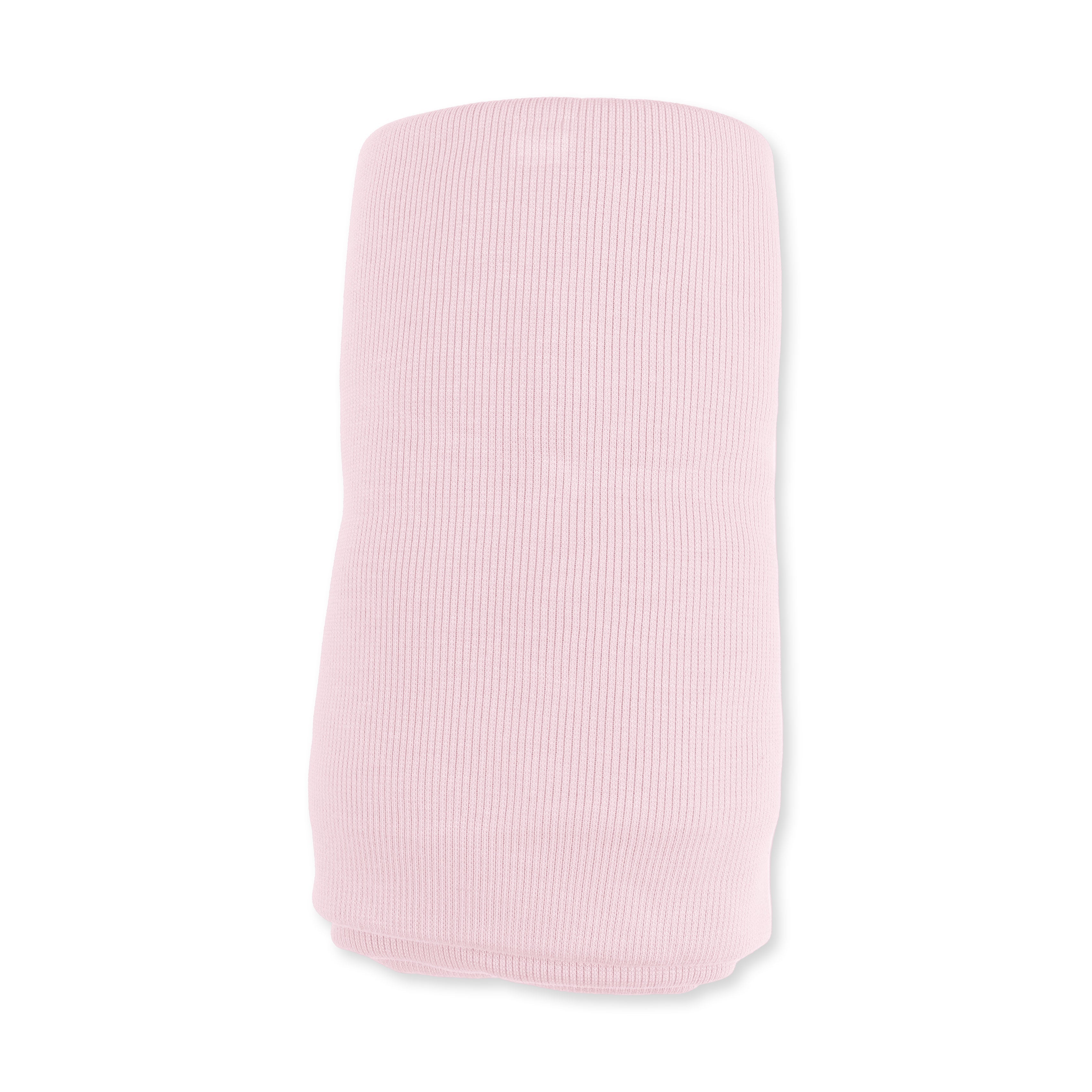 Solid Veiled Pink Rib - Swaddle Blanket