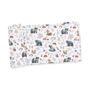 Southern Woodland Animals Green - Swaddle Blanket