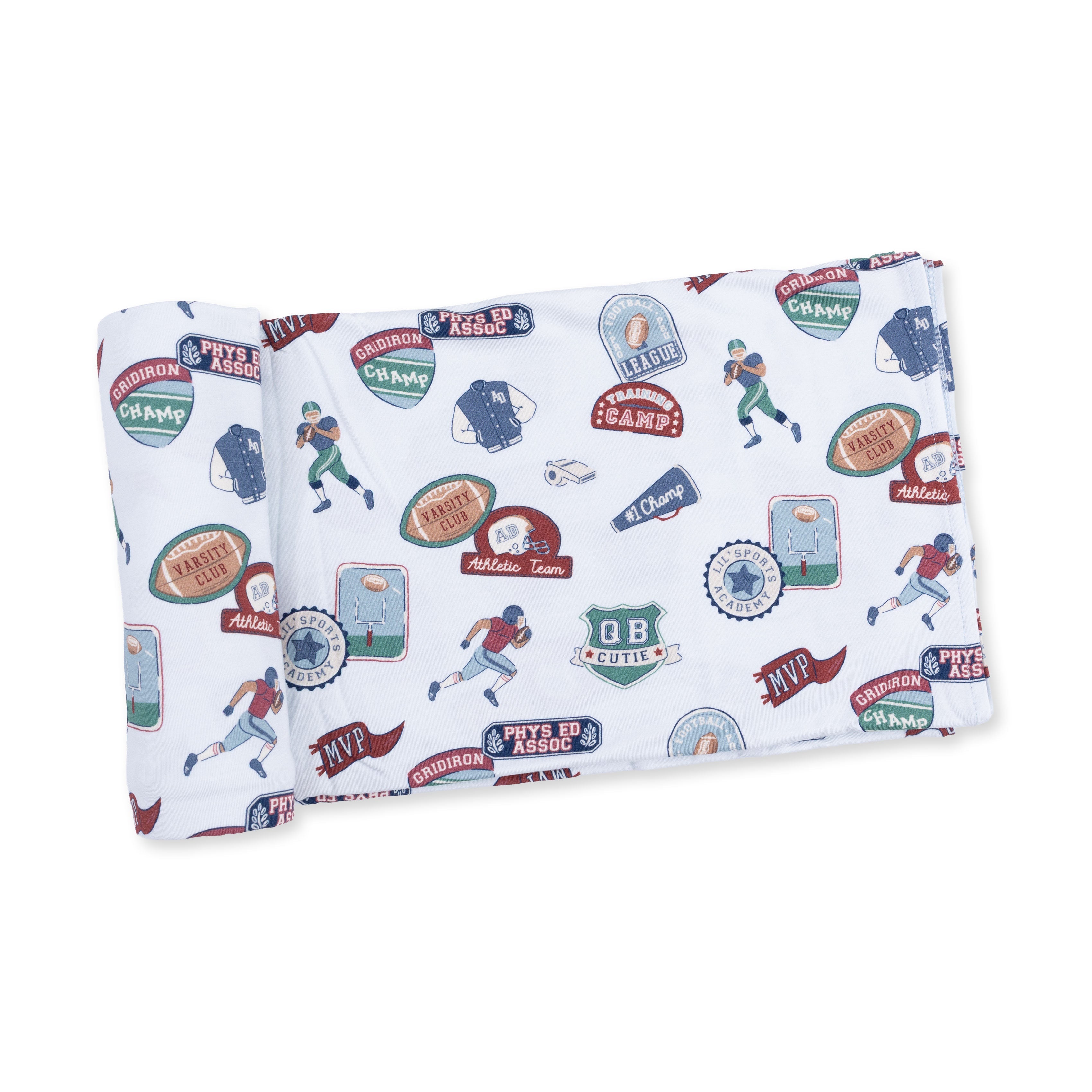 Football Patches - Swaddle Blanket
