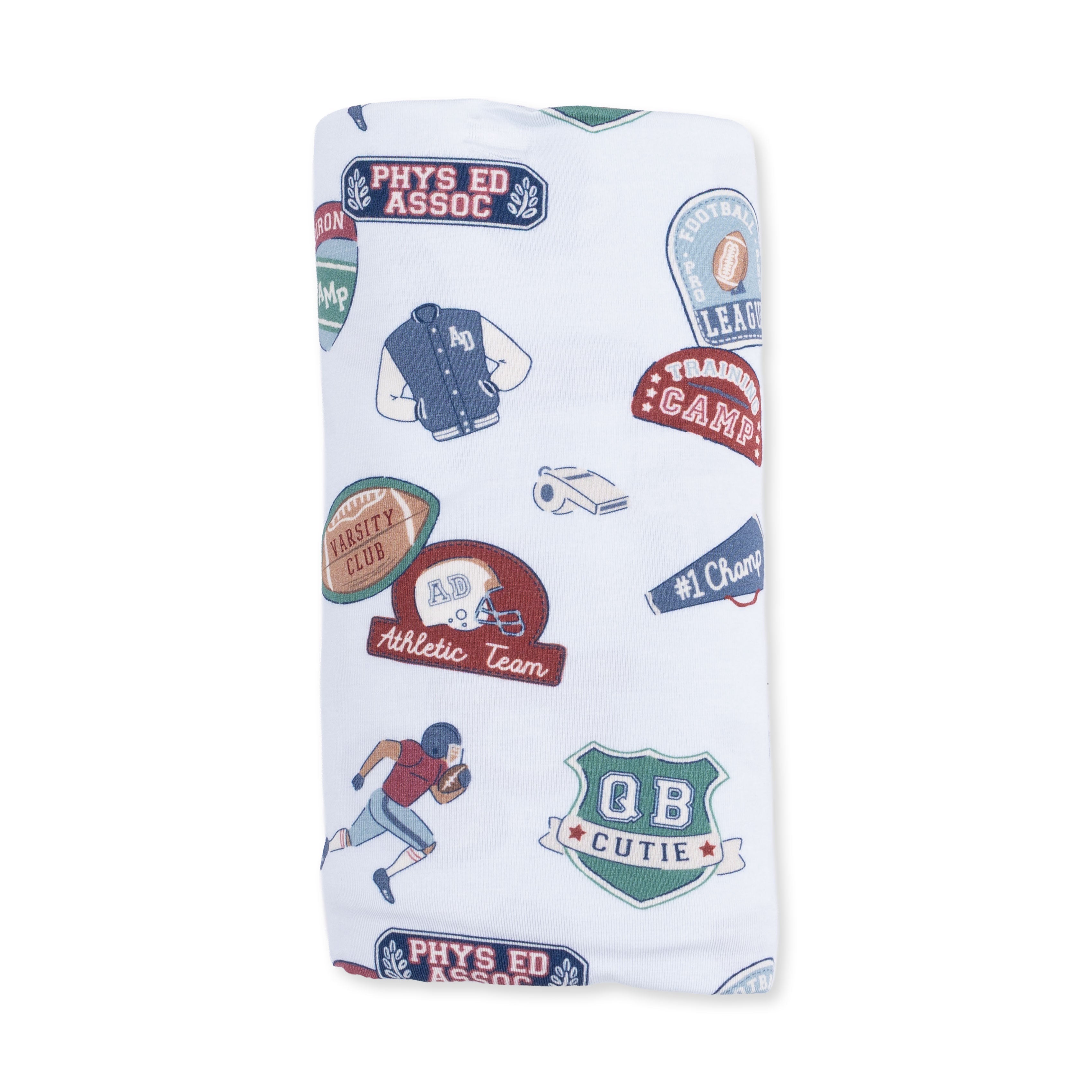 Football Patches - Swaddle Blanket