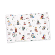 Winter Sports Dogs Green - Swaddle Blanket