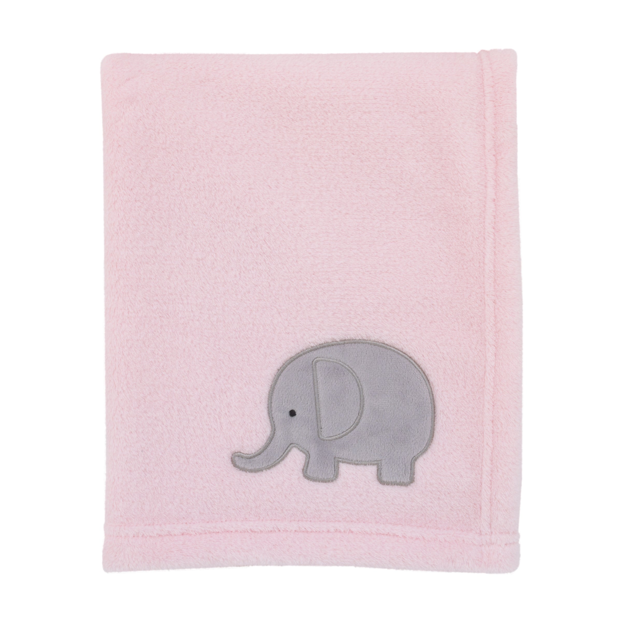 NoJo The Dreamer Pink and Grey Elephant 8 Piece Nursery Crib Bedding Set