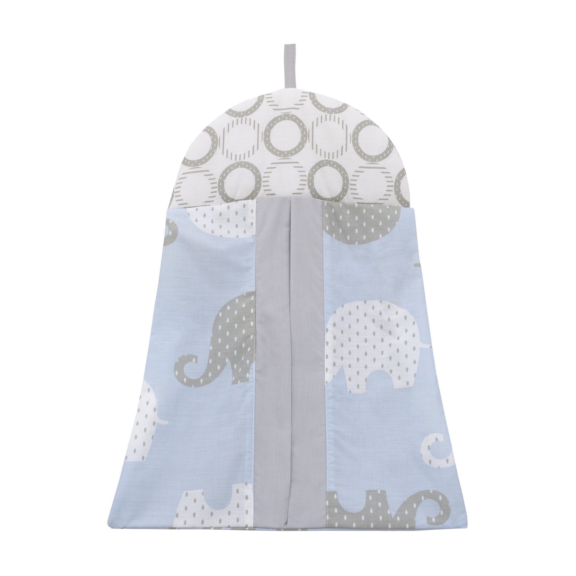 NoJo Dreamer Elephant Blue, Grey 8 Piece Nursery Crib Bedding Set