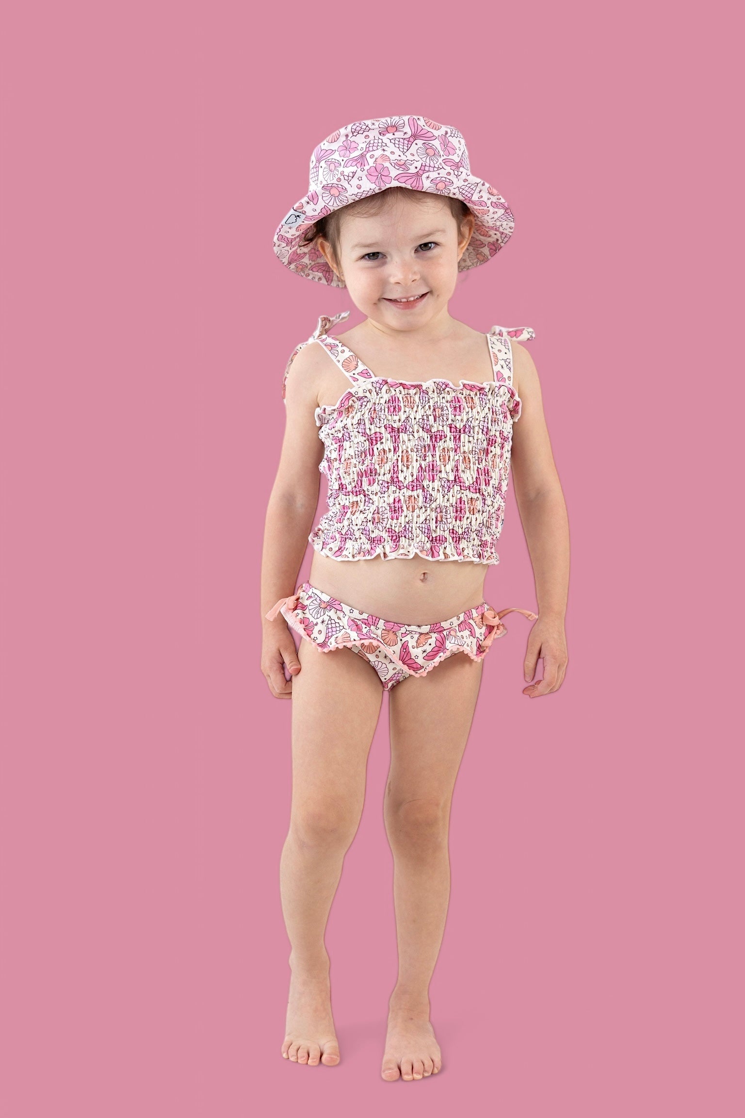 MAGICAL MERMAID DREAM SMOCKED TANKINI TWO PIECE SWIM SUIT