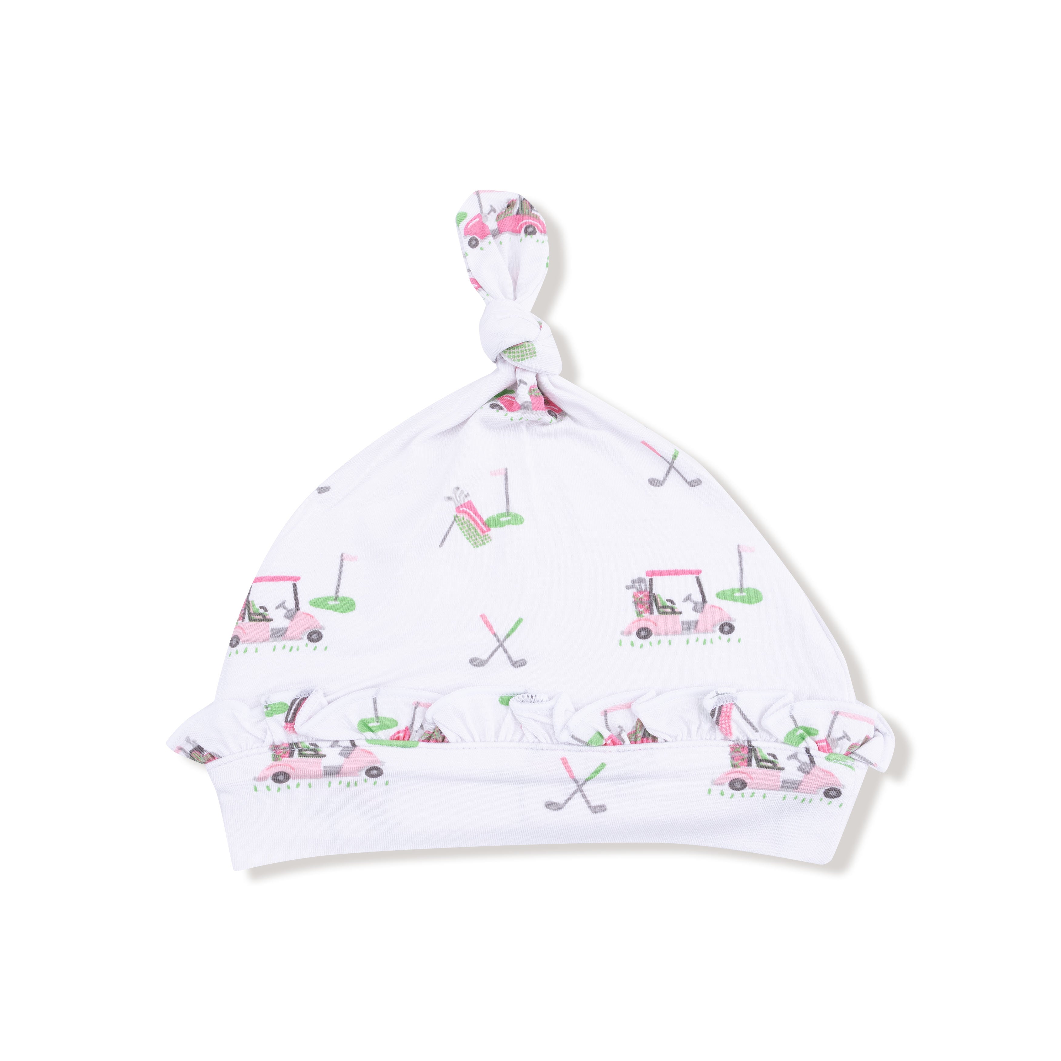 Baby Golf Carts - Pink - Ruffle Knotted Hat