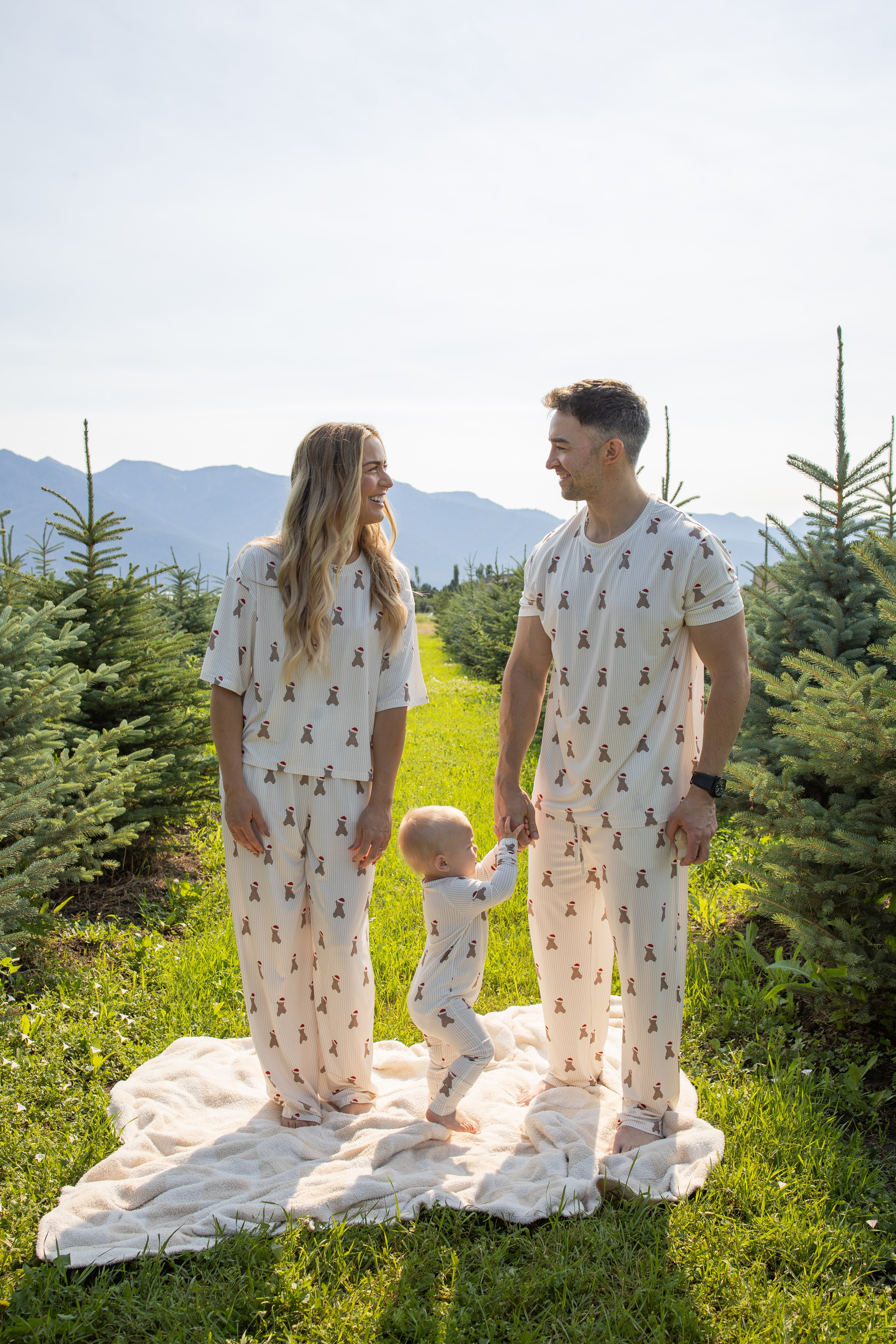 Men's Short Sleeve Pajamas | Santa Teddy