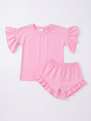 Pink ruffle set