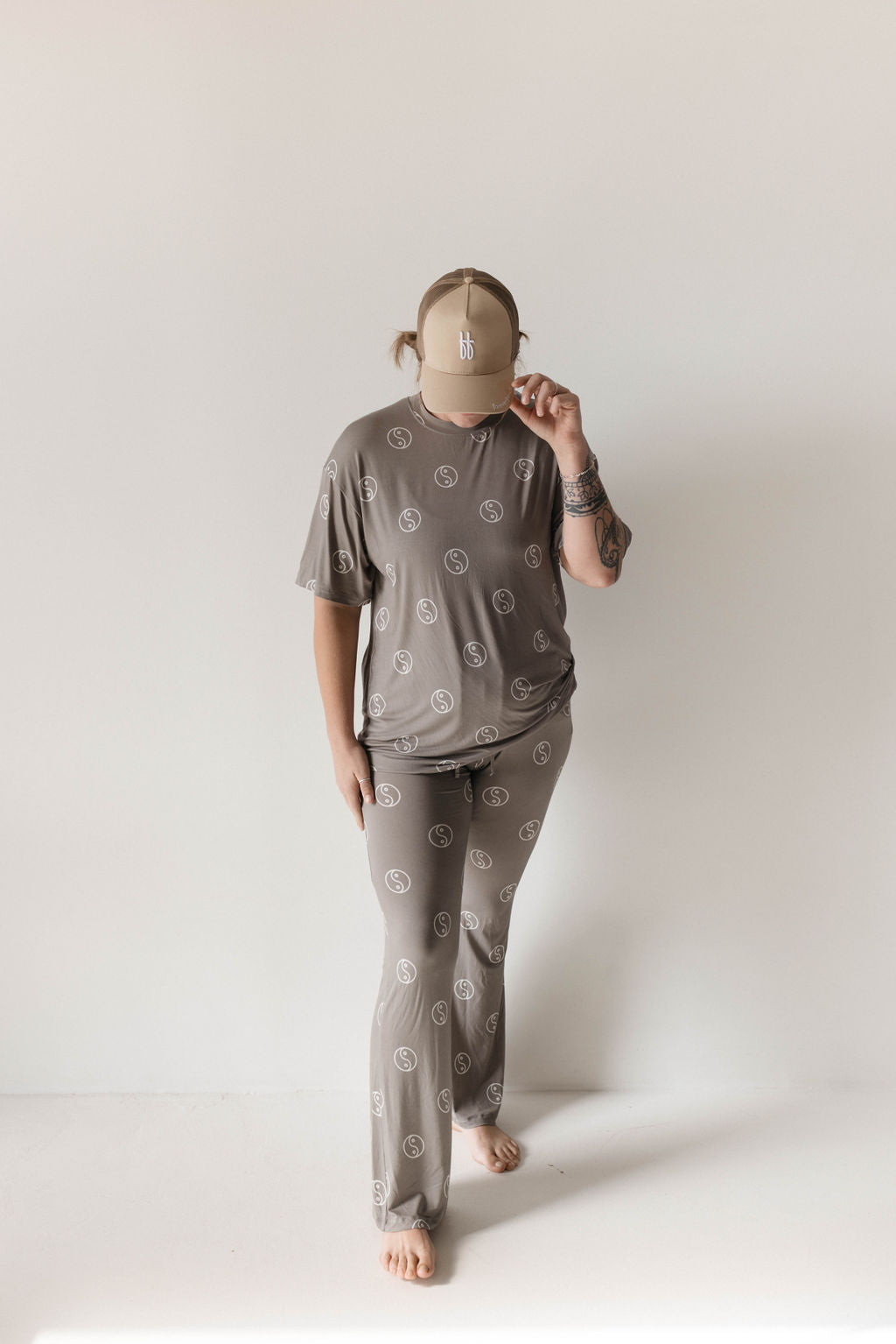 Short Sleeve Women's Bamboo Pajama | Sage Yin Yang