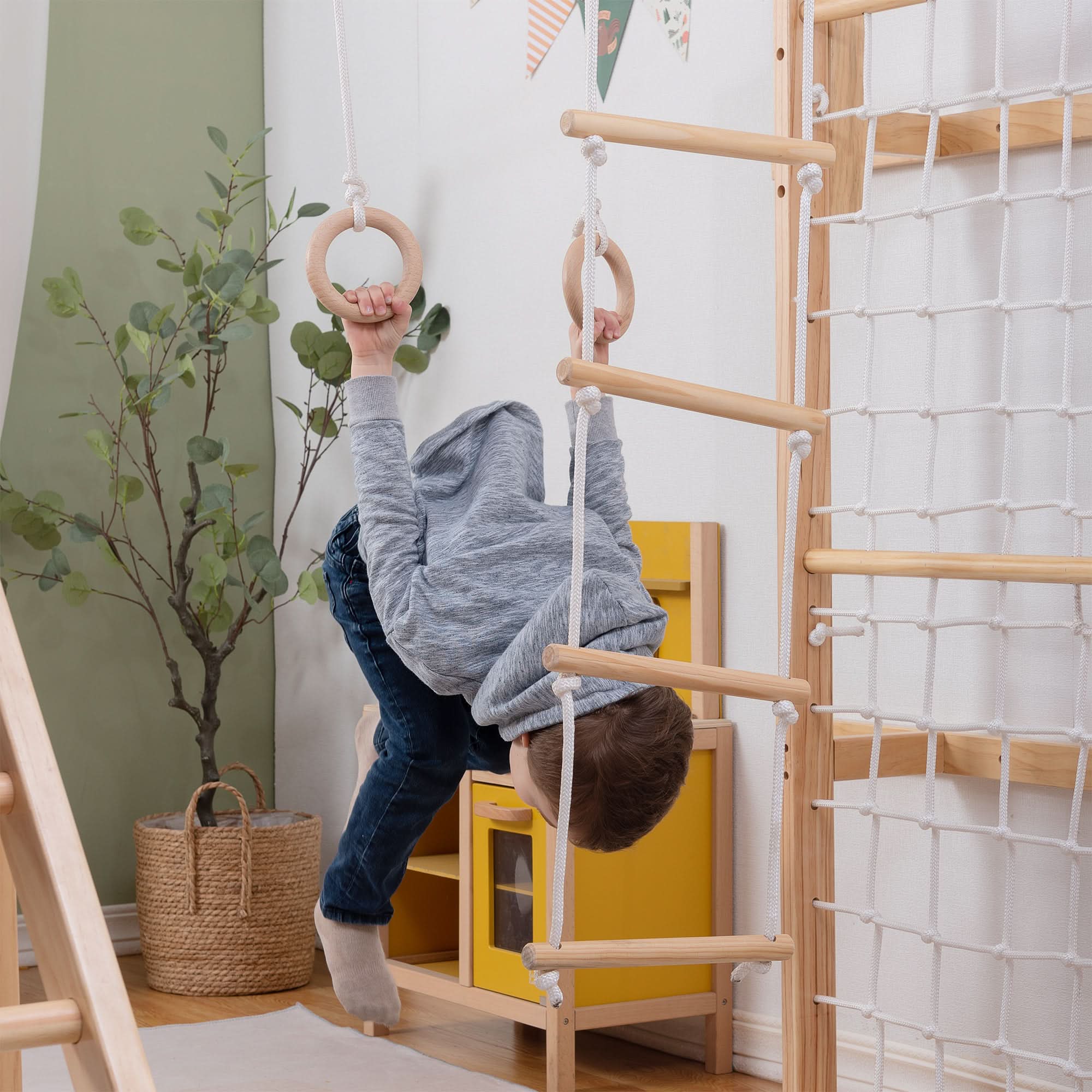 Grove | Foldable Jungle Gym - Wall Mounted - Natural