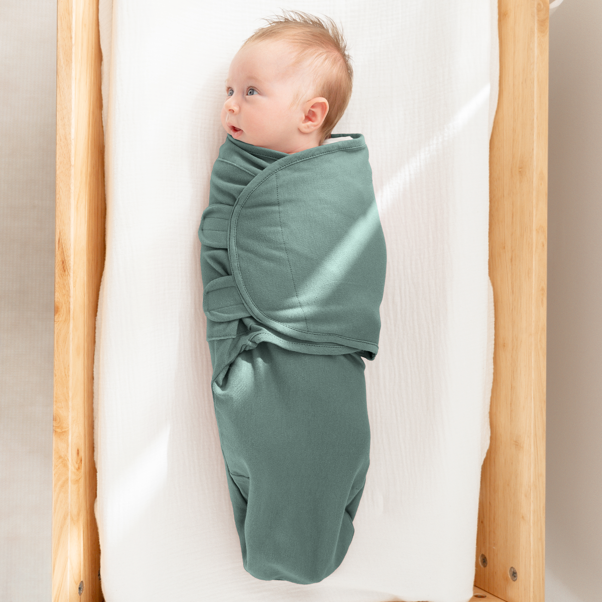 Easy Swaddle Blankets in Stone, Sage, Azul, Pack of 3