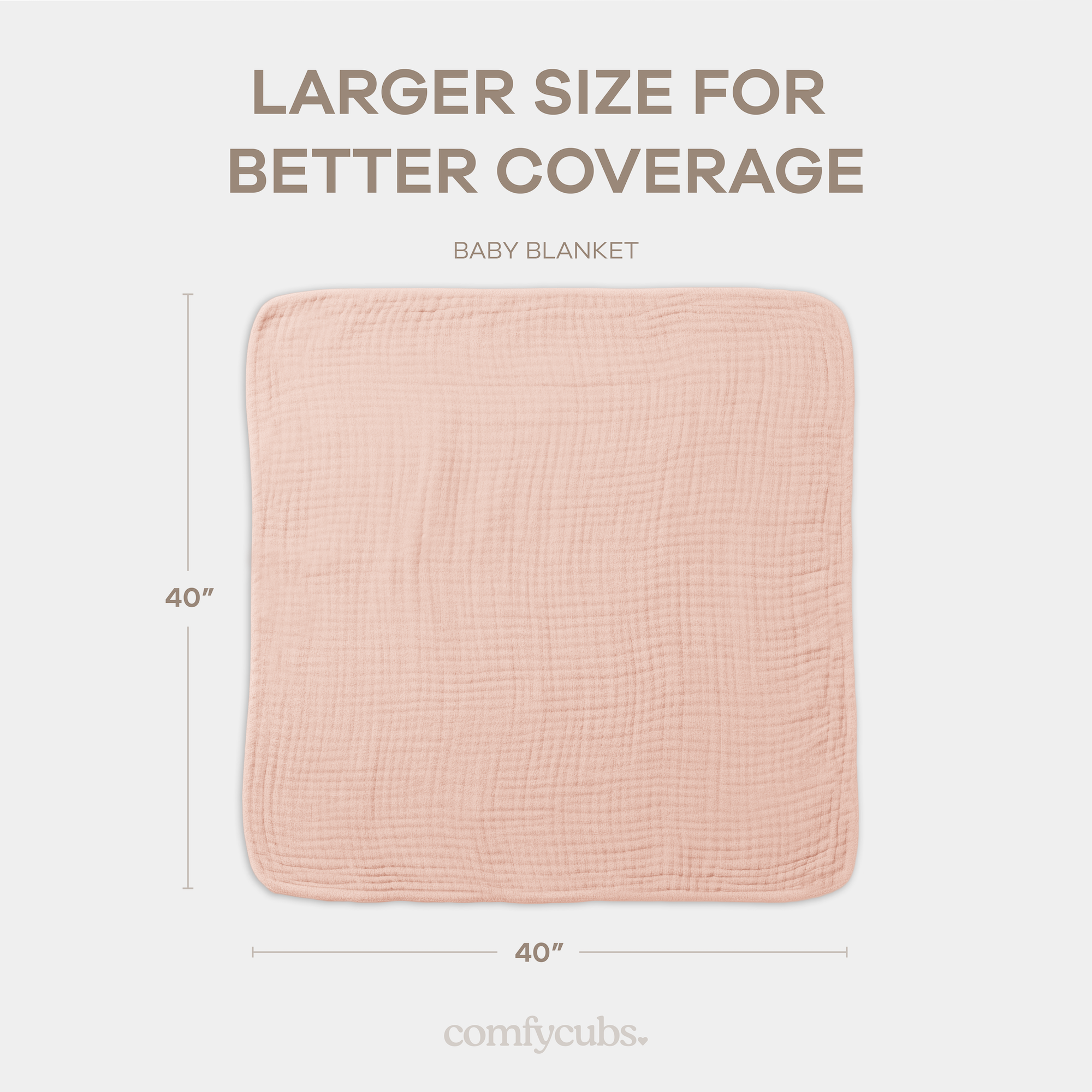 Baby Muslin Blanket in Blush