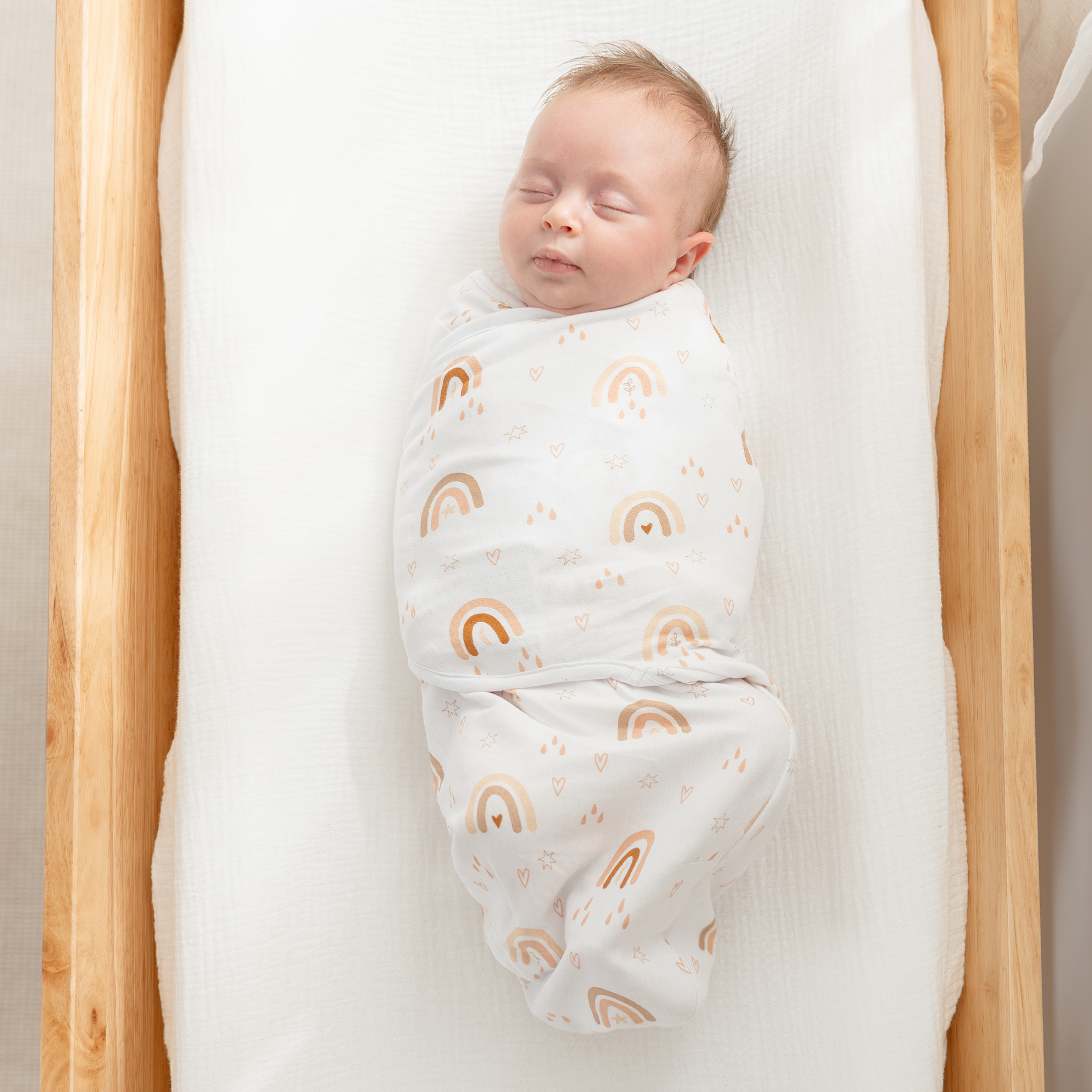 Easy Swaddle Blankets in Rainbow Bohemian, Pack of 3