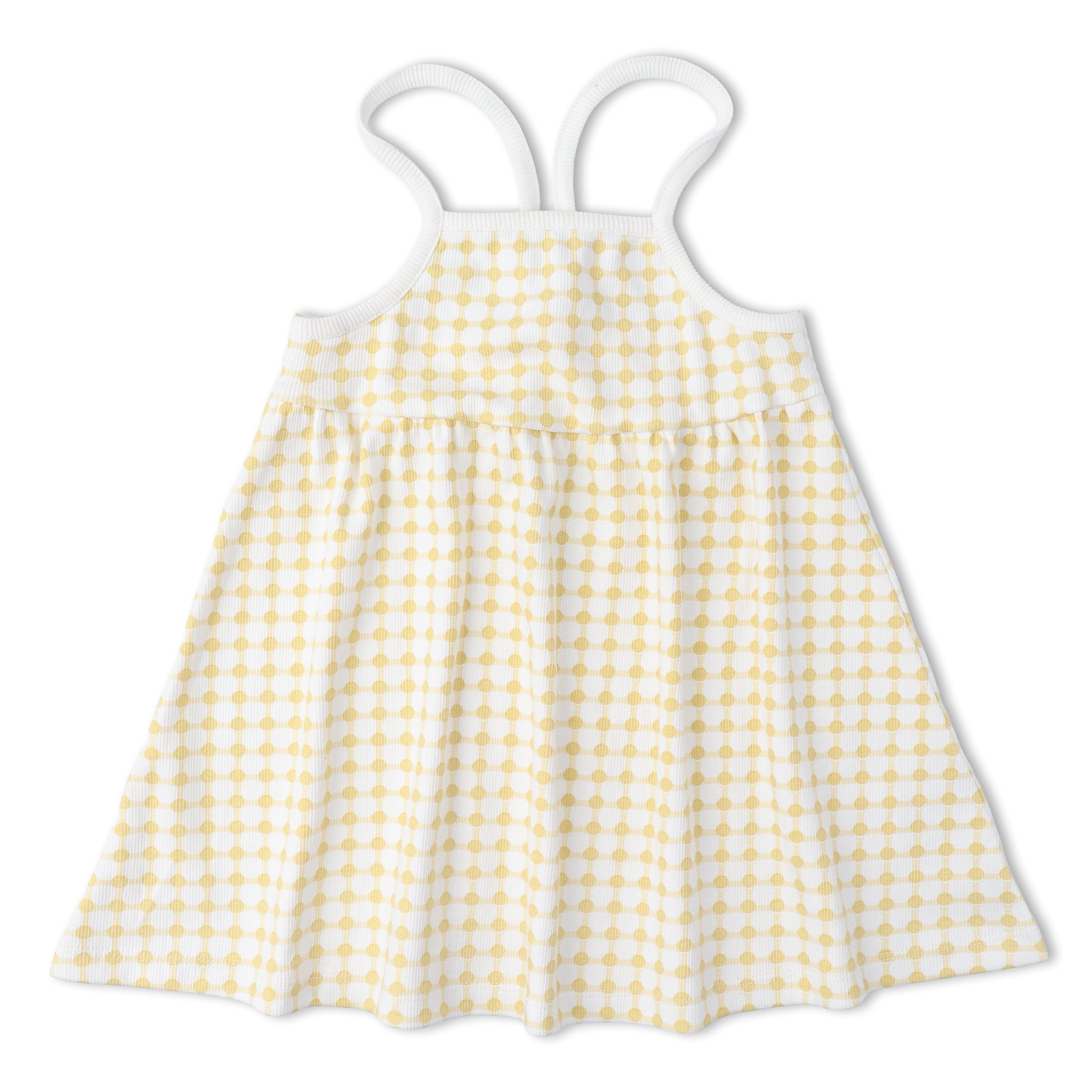 Organic Tie-Back Strap Dress - Dotty Gingham