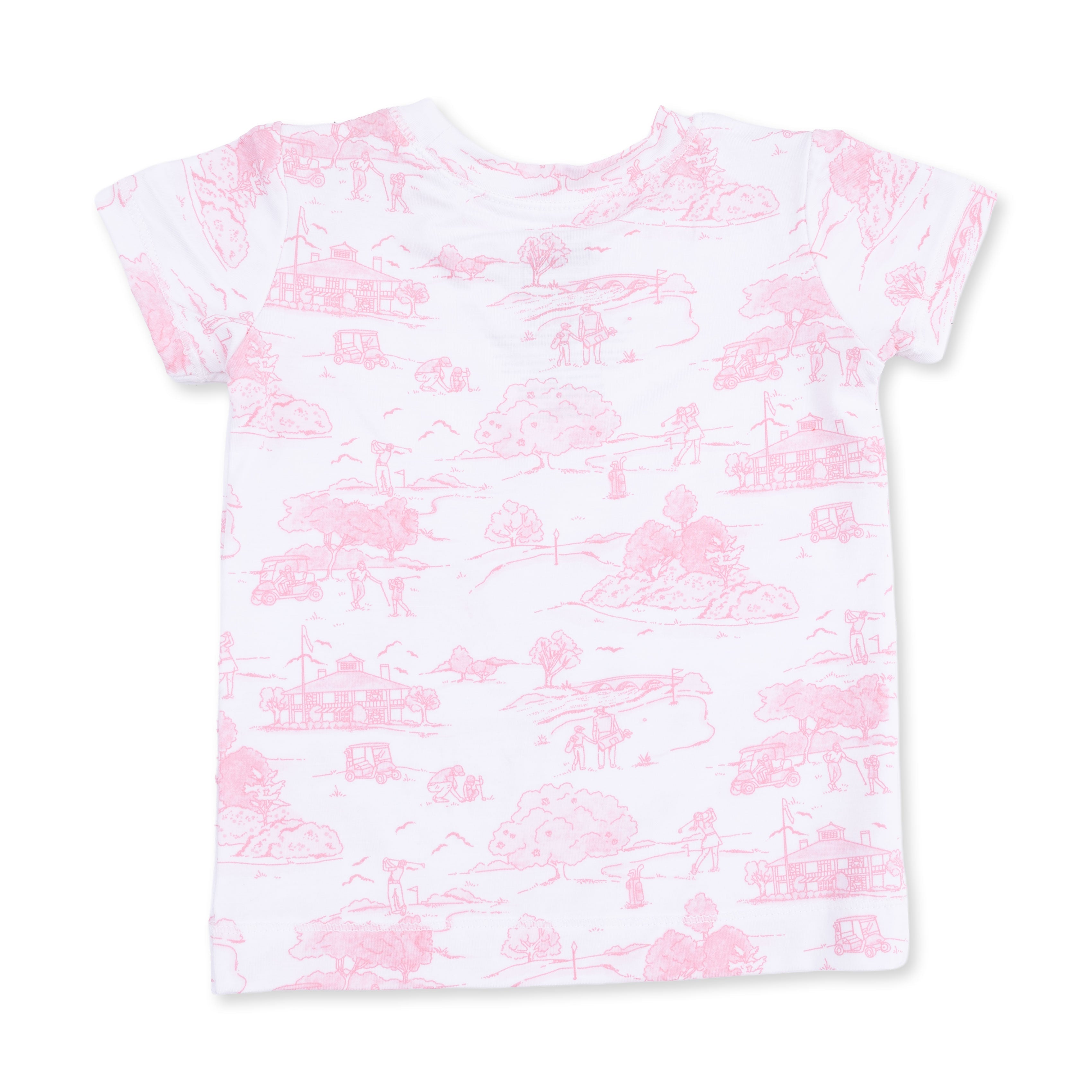 Golf Toile Pink - Loungewear Short Set